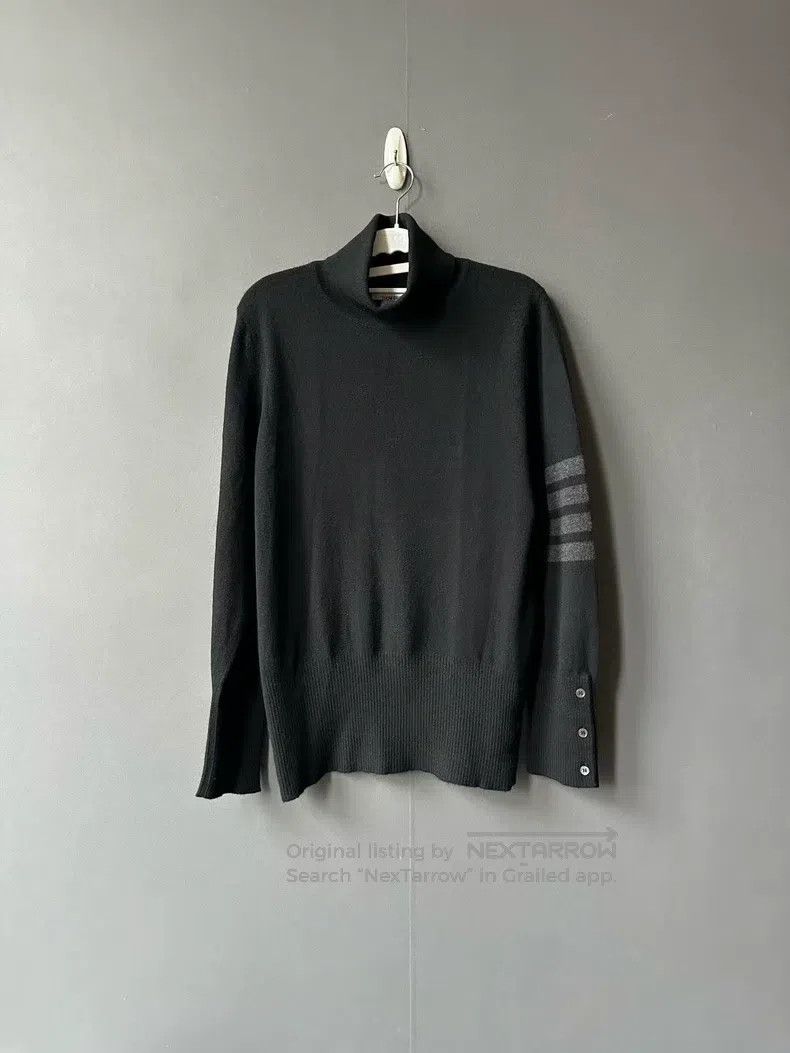 Thom Browne Thom Browne Black Limited Edition High-Neck Cashmere Sweat Size US M / EU 48-50 / 2 - 1 Thumbnail