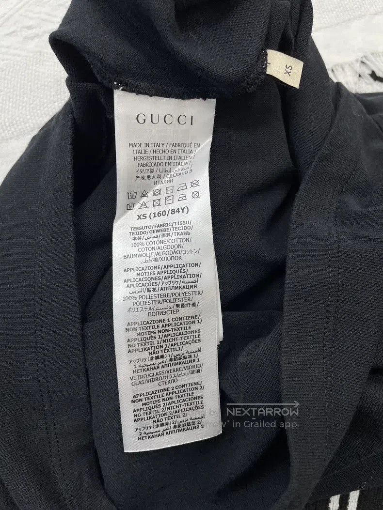Gucci Gucci Black cat letter logo rhinestone short-sleeved T-shi Size XS / US 0-2 / IT 36-38 - 5 Thumbnail
