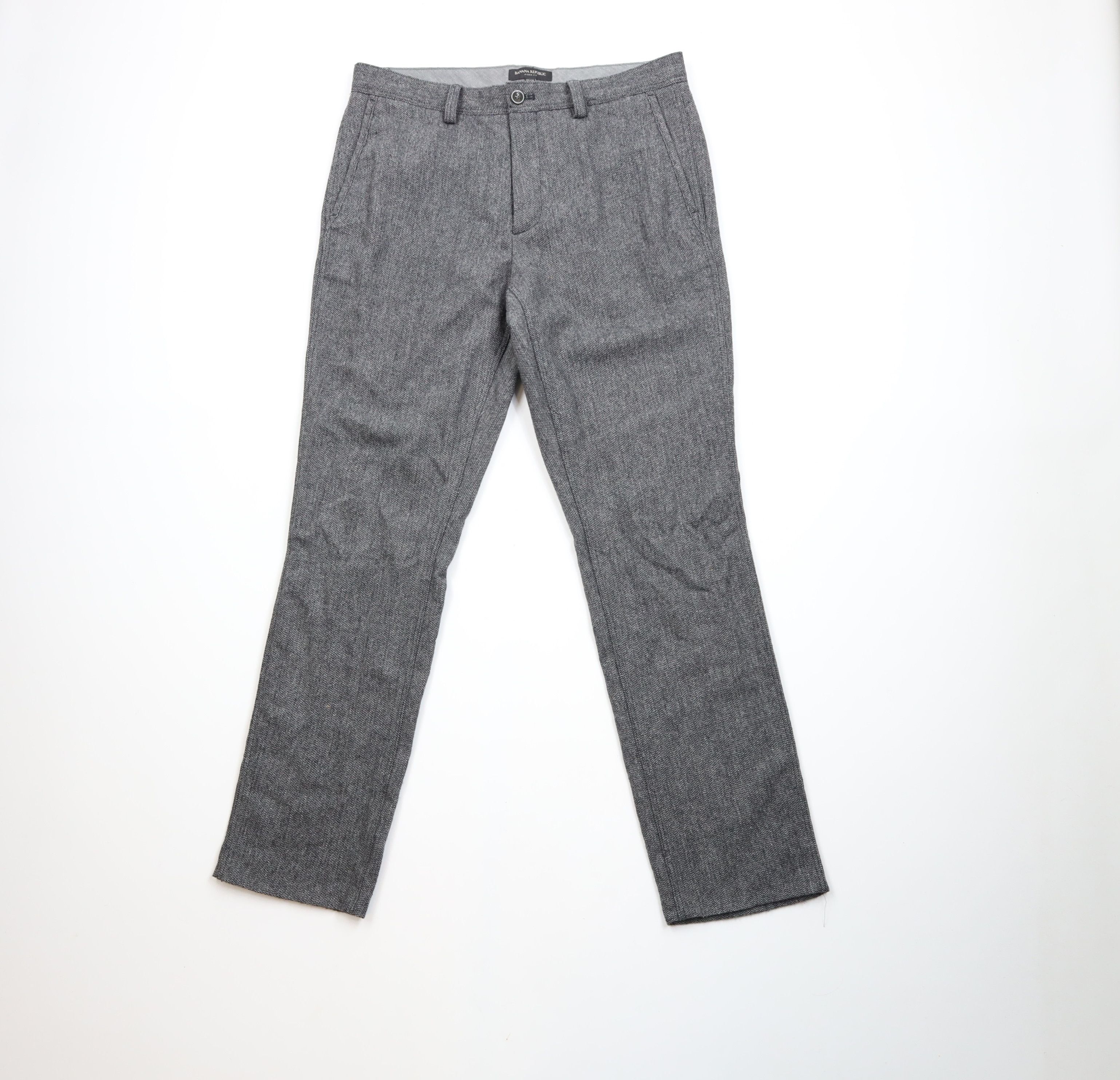 Banana Republic × Vintage Banana Republic Wool Blend Herringbone Aiden Fit Chino Pants Size US 33 - 1 Thumbnail