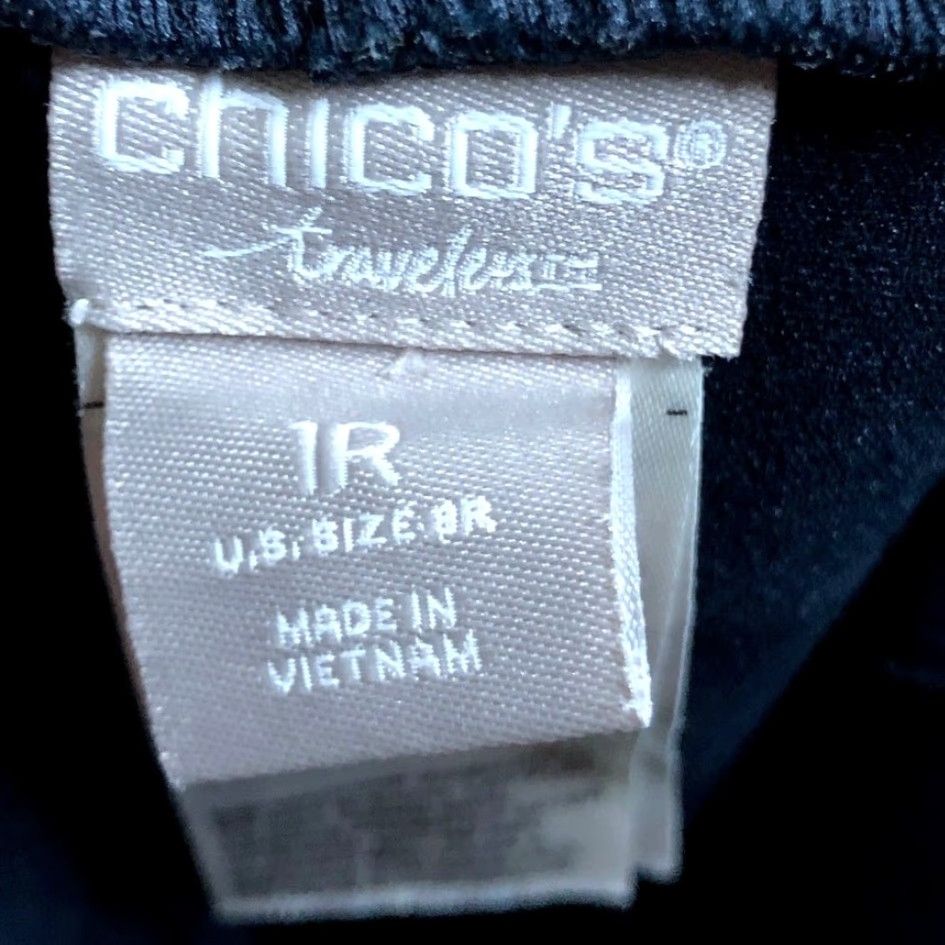 Vintage Chicos Travelers Womens Pants Blue Pull On High Rise Straight Stretch M Pants Womens Medium Blue Straight, High Rise, Pull On Size 24" / US 00 / IT 34 - 4 Thumbnail