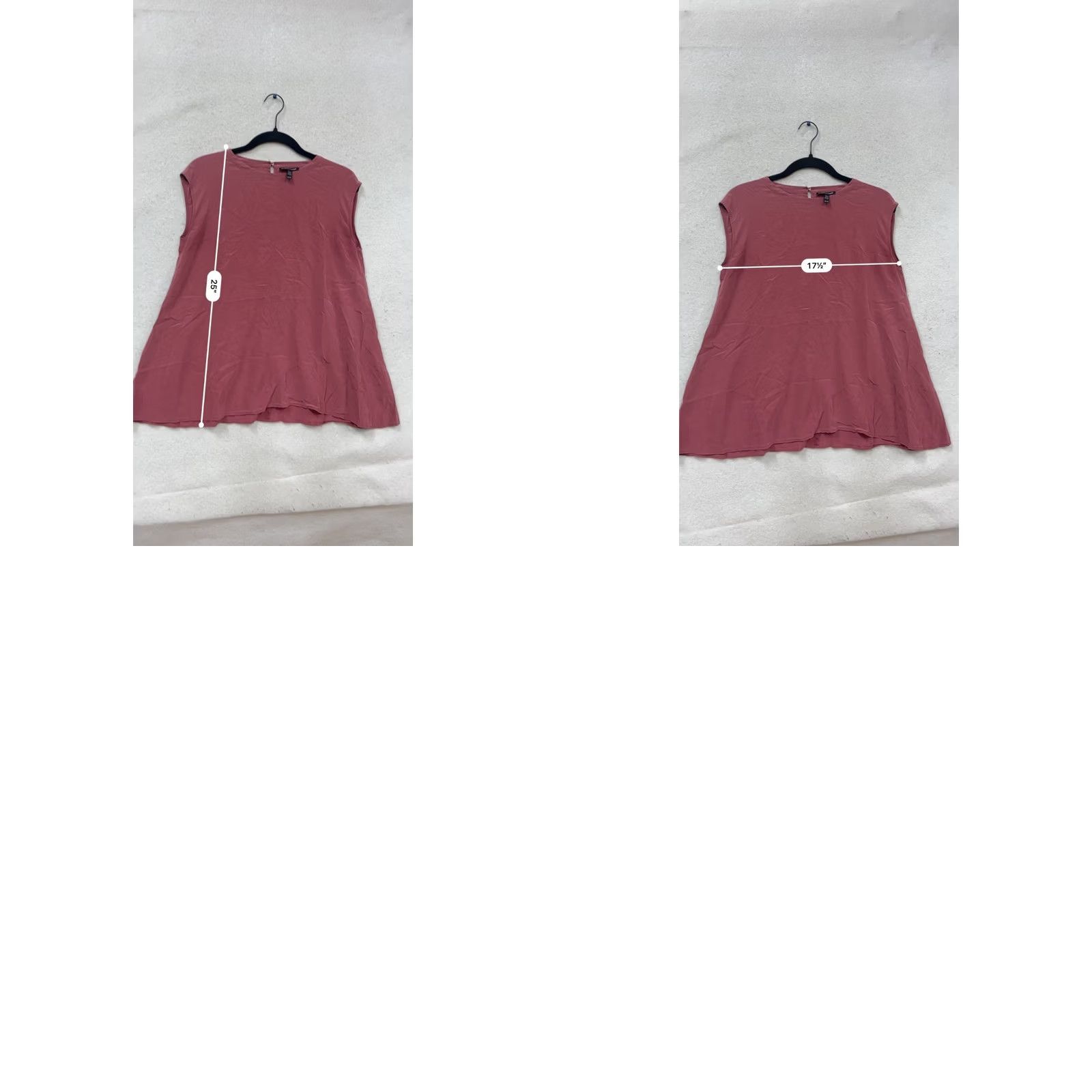 Eileen Fisher VINTAGE Eileen Fisher Silk Blouse Sleeveless XS Pink Womens Top 100% Silk Sleeveless XS Pink Silk Blouse Womens Shirt Size XS / US 0-2 / IT 36-38 - 8 Thumbnail