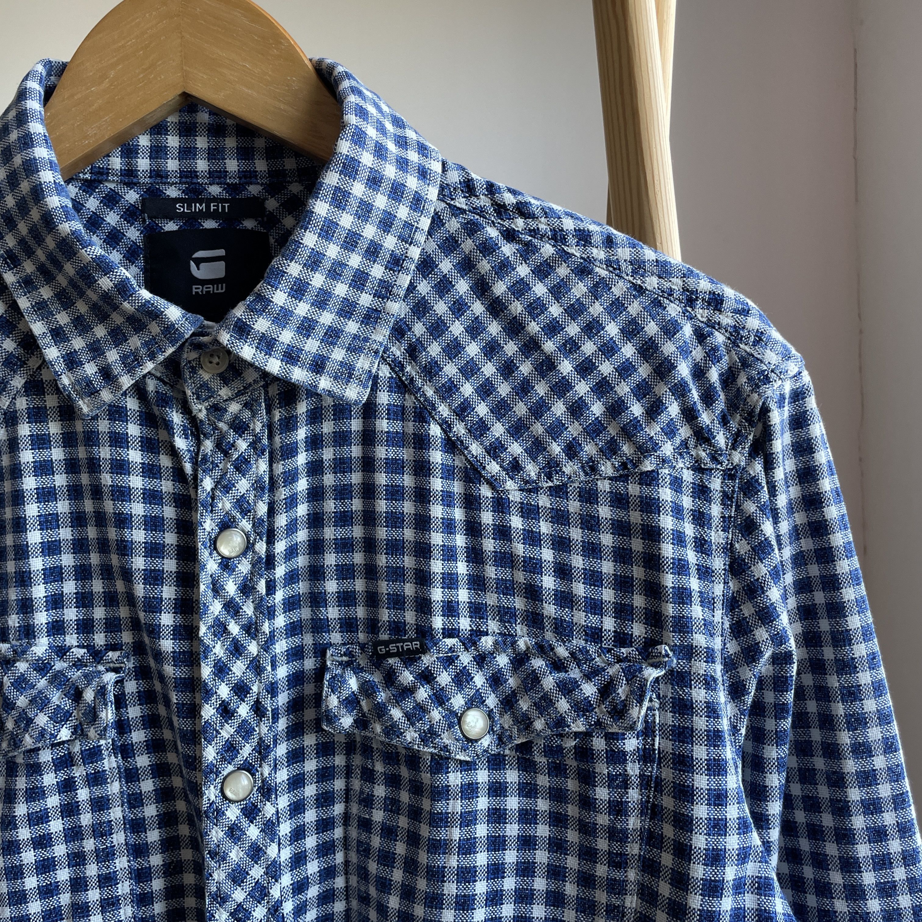 G-Star G-Star Raw Check Flannel Western Distressed Slim Shirt Size US L / EU 52-54 / 3 - 4 Thumbnail