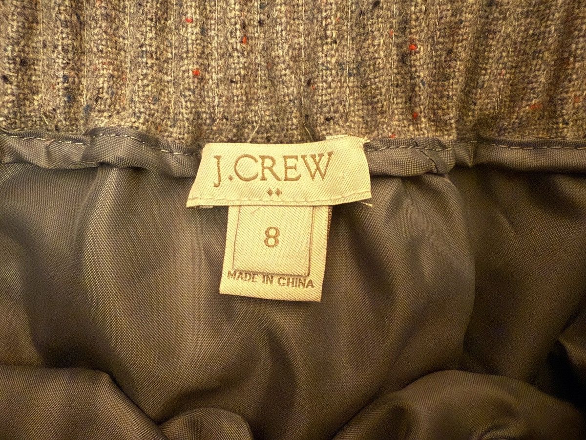 J.Crew J.Crew Grey Wool Sidewalk Elastic Waist ALine Mini Skirt Size 30" / US 8 / IT 44 - 2 Thumbnail