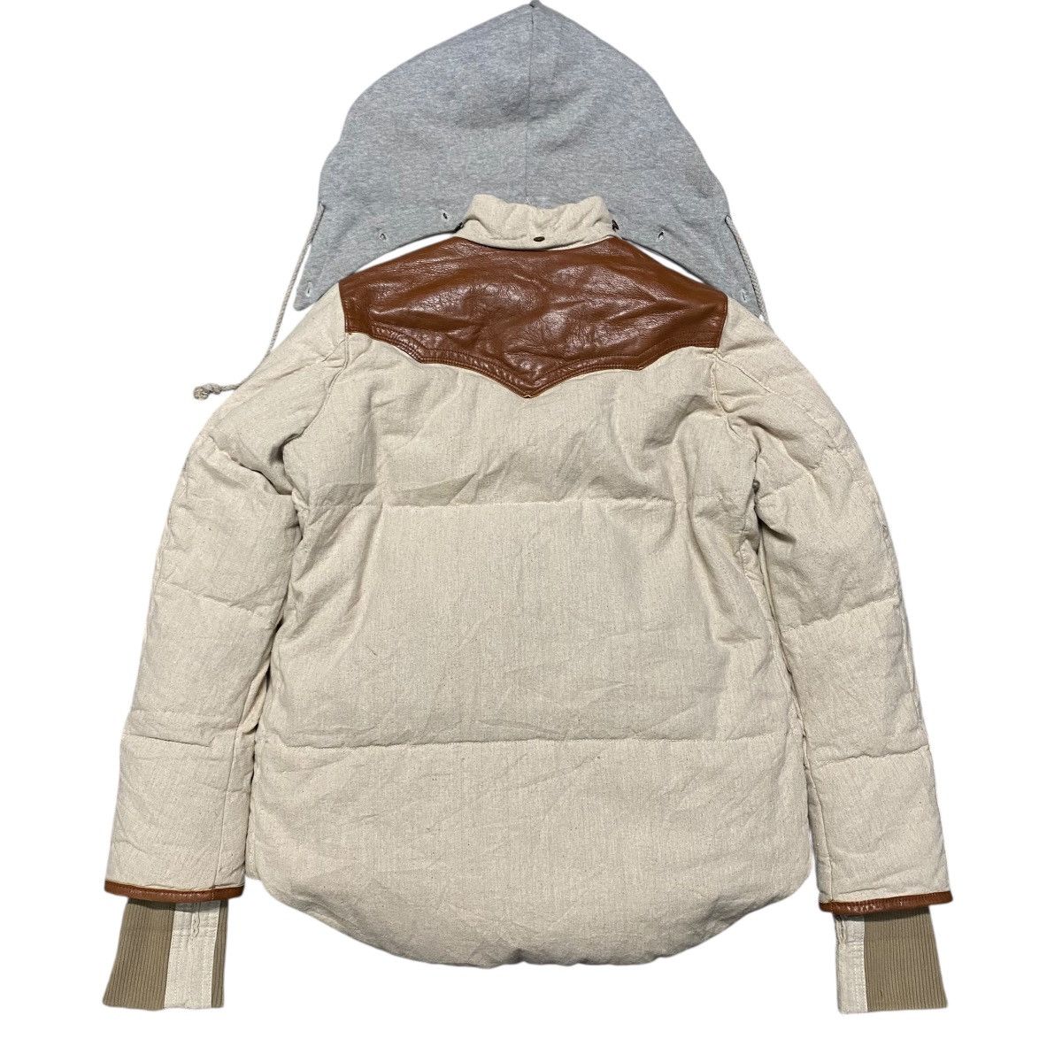 GOA G.O.A Puffer Jacket Hooded Leather Trimmed Size US M / EU 48-50 / 2 - 3 Thumbnail