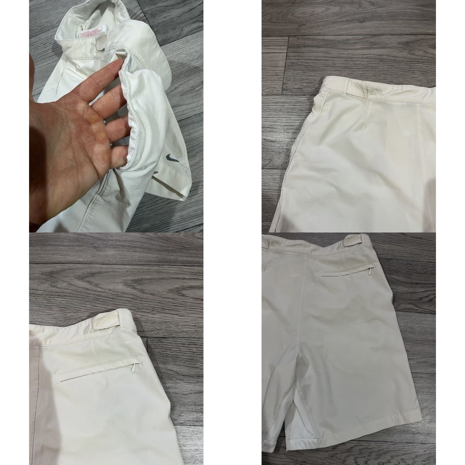 Nike VINTAGE Nike Tennis White Shorts Mens L Bermuda 237155-100 Sports Tennis White Size US 33 - 10 Thumbnail