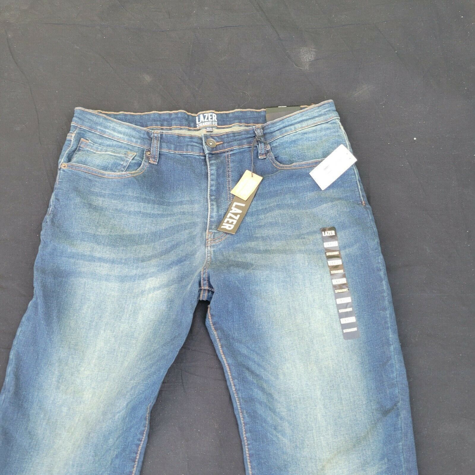 Other Men's Lazer Straight Fit Jeans. Size 38x30. Faded Blue. Size US 38 / EU 54 - 2 Thumbnail