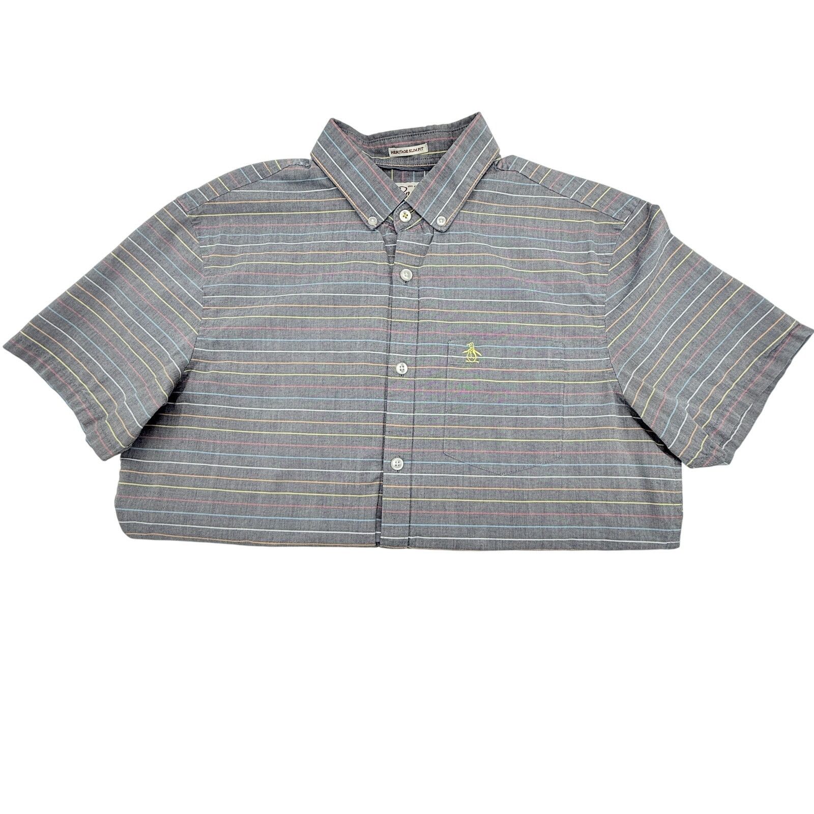 Original Penguin Original Penguin Heritage Slim Fit Striped Button Down Size US M / EU 48-50 / 2 - 7 Thumbnail