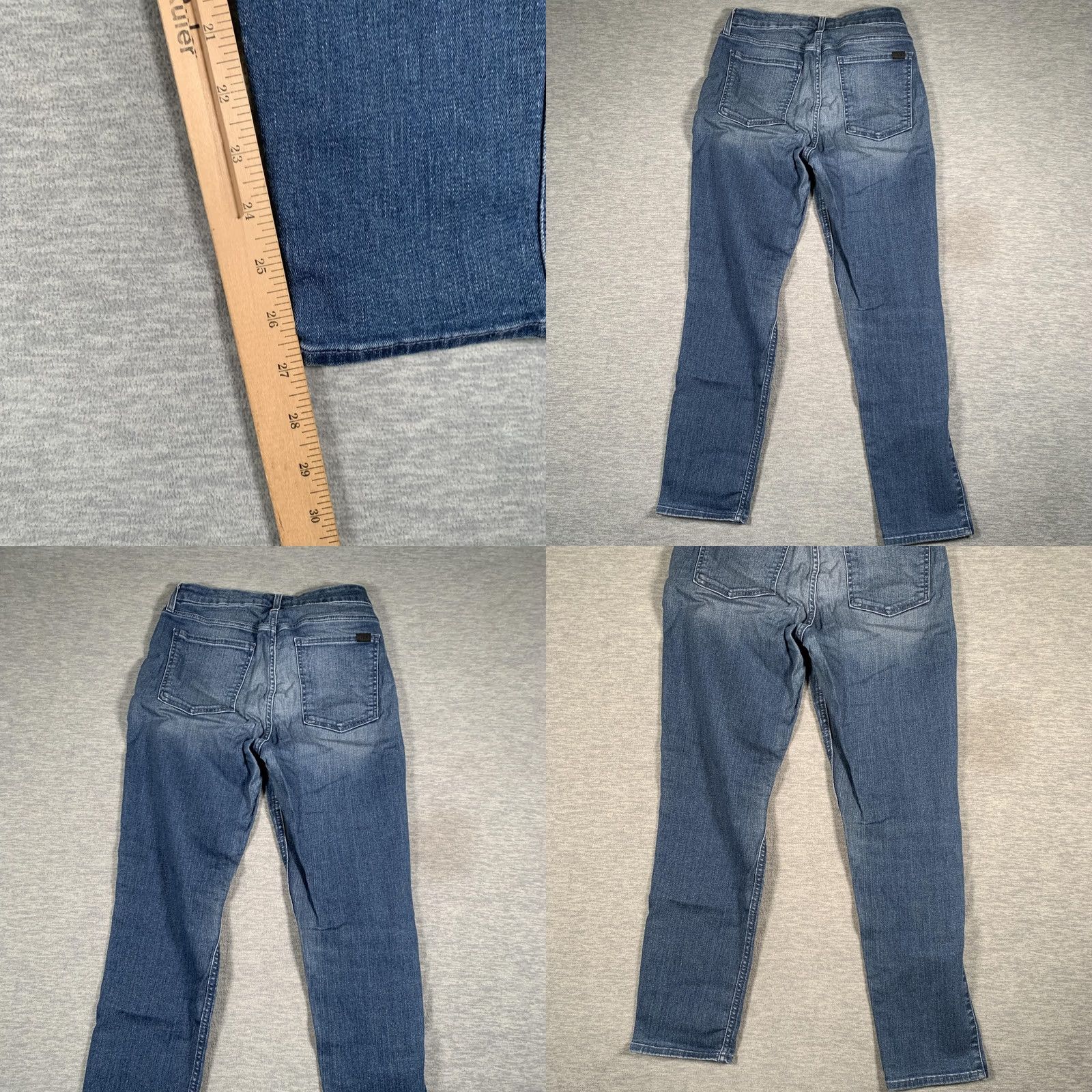Vintage Jen7 Jeans Womens 10 Ankle Skinny Beaded Pocket Stretch Denim Mid Rise Blue Size 32" / US 10 / IT 46 - 9 Thumbnail