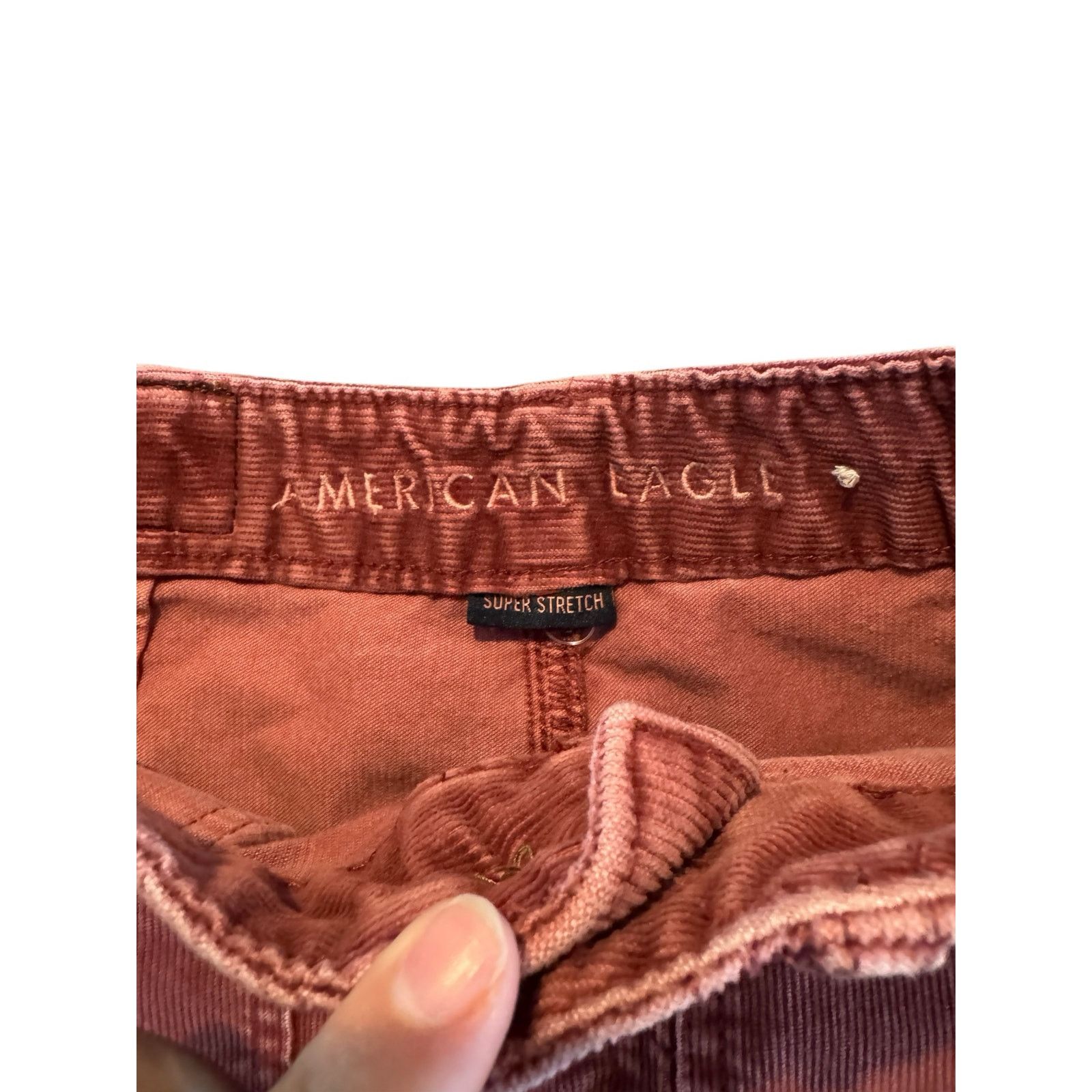 American Eagle Outfitters American Eagle Corduroy Mini Skirt Women’s XS Red Stretch Size 25" / US 0 / IT 36 - 4 Thumbnail