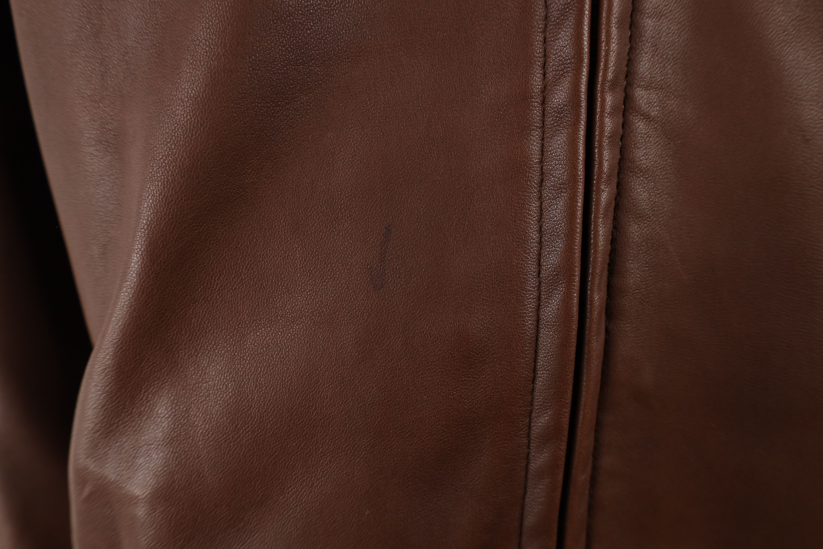 Vintage Vintage 90s Streetwear Leather Flight Bomber Jacket Brown Size US M / EU 48-50 / 2 - 4 Thumbnail