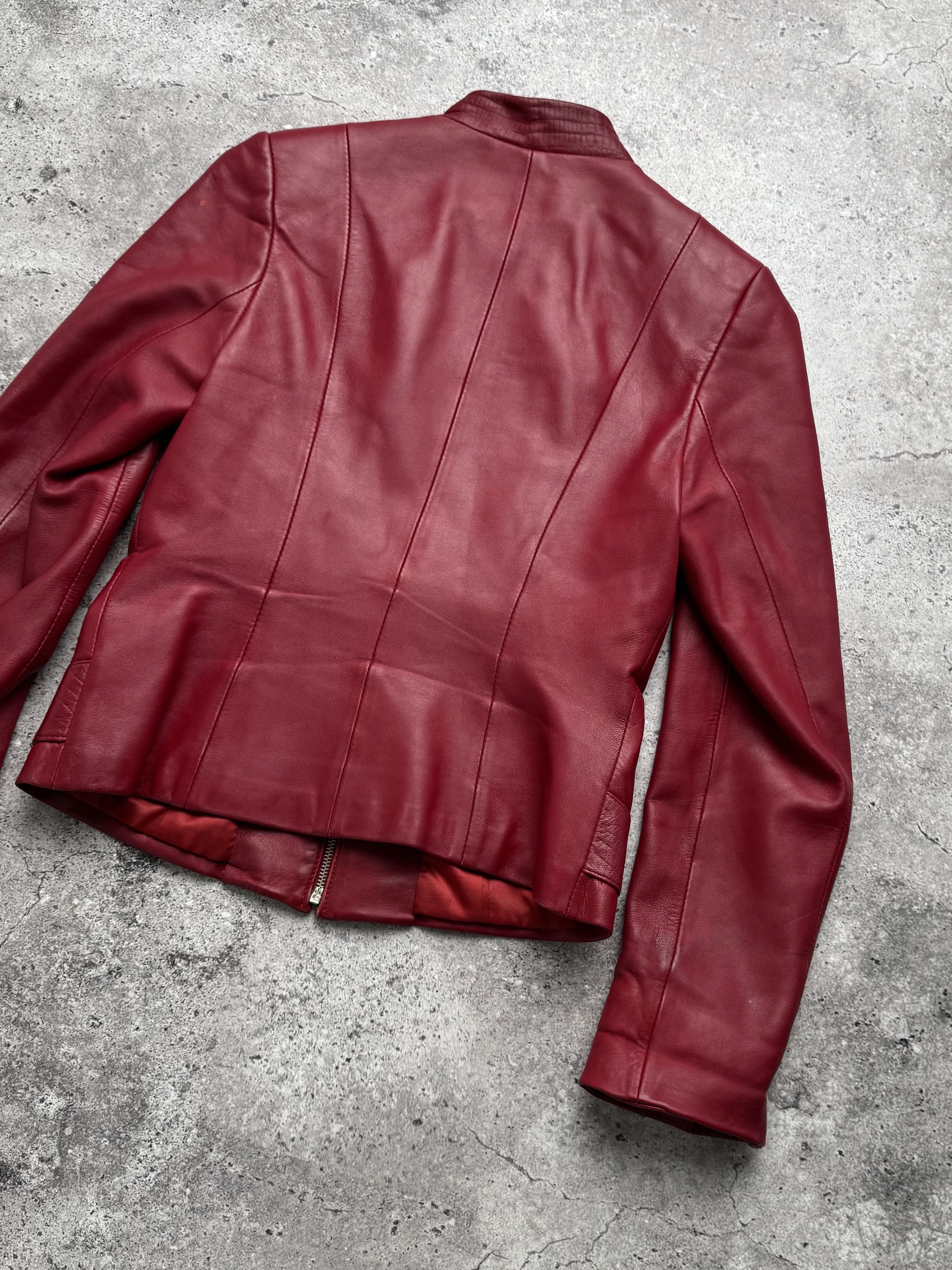 Vintage Vintage Cropped Leather Jacket C5(V409) Size M / US 6-8 / IT 42-44 - 15 Thumbnail