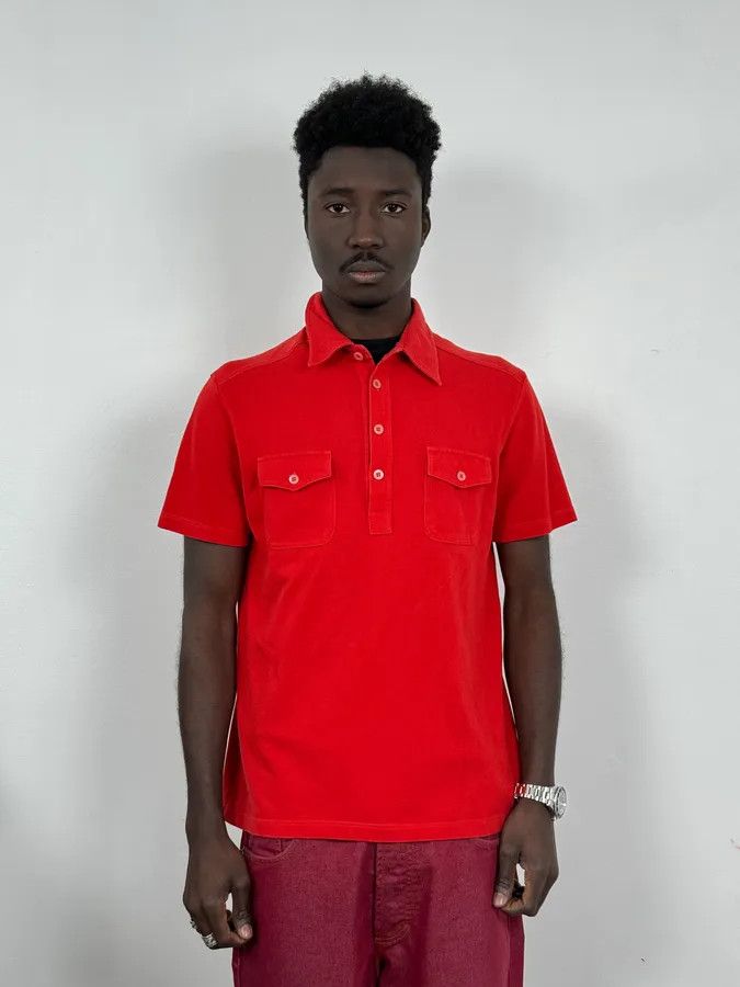 Prada 2000s Prada Red Polo Shirt Size US S / EU 44-46 / 1 - 1 Thumbnail