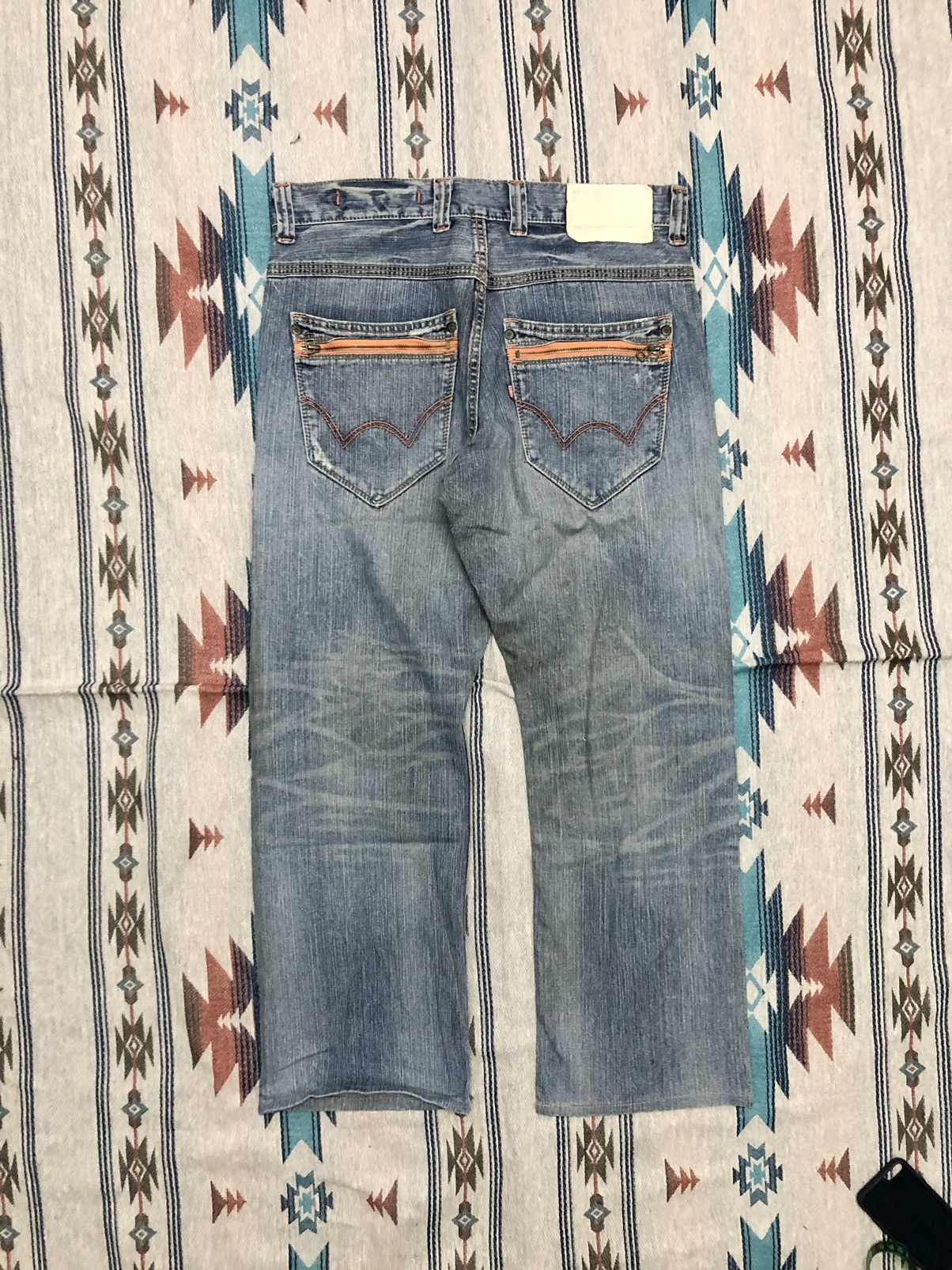 Edwin EDWIN WASHED BLUE DISTRESSED DENIM Size US 34 / EU 50 - 2 Thumbnail