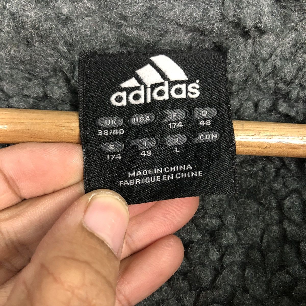 Adidas 🔥VINTAGE LONG JACKET ADIDAS BIG LOGO BLANKET Size US L / EU 52-54 / 3 - 20 Thumbnail