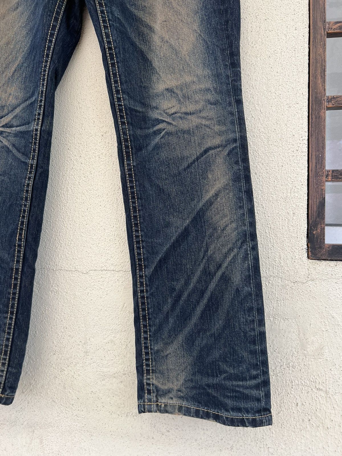 Vintage Lolita Owl Rusty Blue Denim Distressed Jeans Size US 29 - 12 Thumbnail