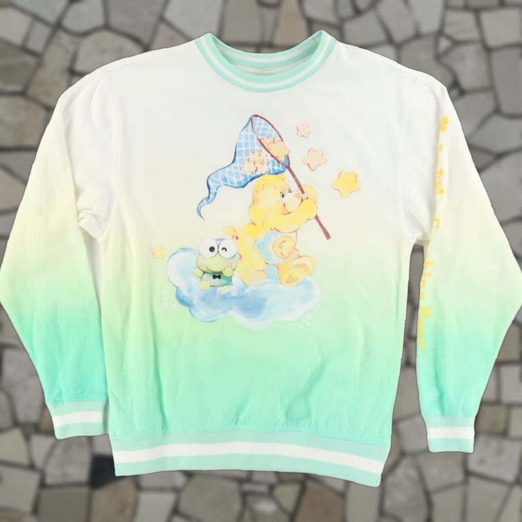 Vintage Hello Kitty x Care Bears Fleece Ombre Sweatshirt Green Unisex's S Shirt Size US S / EU 44-46 / 1 - 1 Thumbnail