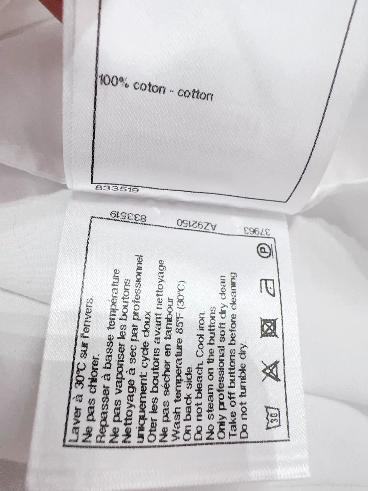 Chanel Chanel Women's White Shirt 34 (New with Tags) Size XS / US 0-2 / IT 36-38 - 7 Thumbnail