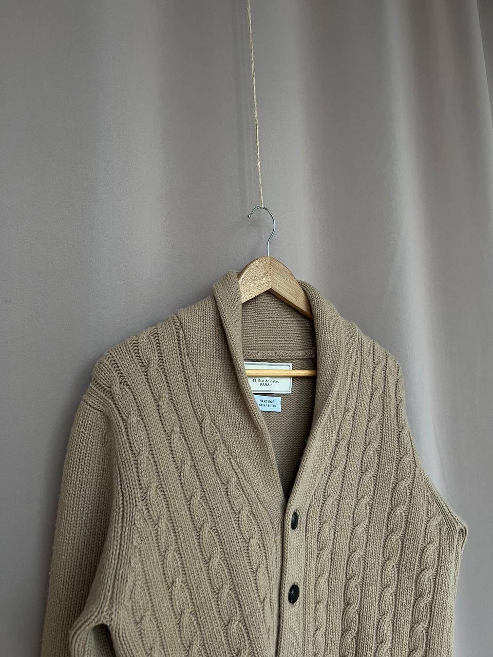 Maison Kitsune Maison Kitsune Cable Knit Wool Cardigan Size M Made in GB Size US M / EU 48-50 / 2 - 3 Thumbnail