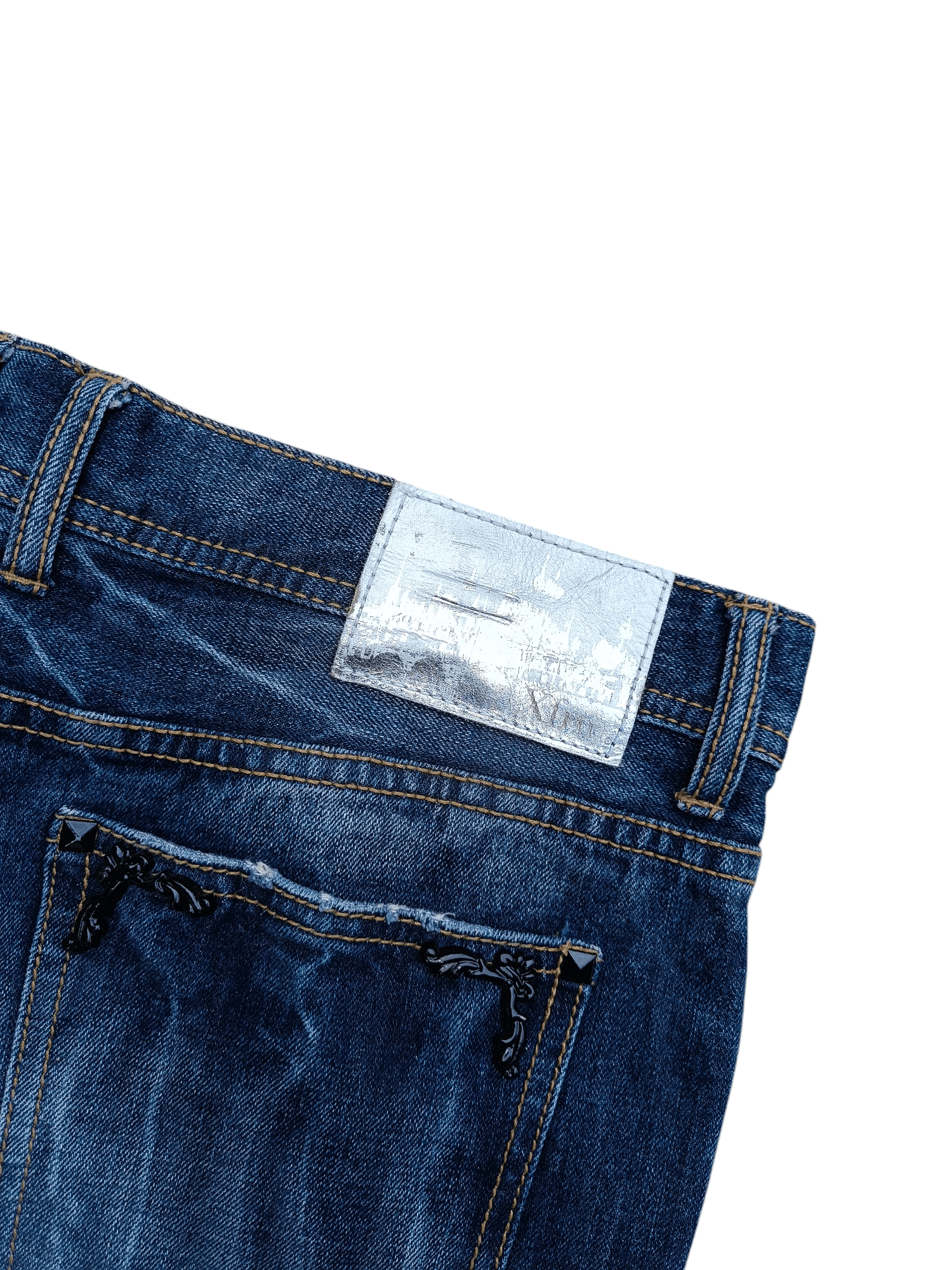 If Six Was Nine × Japanese Brand × Le Grande Bleu (L.G.B.) Vintage Japanese Brand Xfrm Stud Flared Rare Design Jeans Size US 35 - 8 Thumbnail