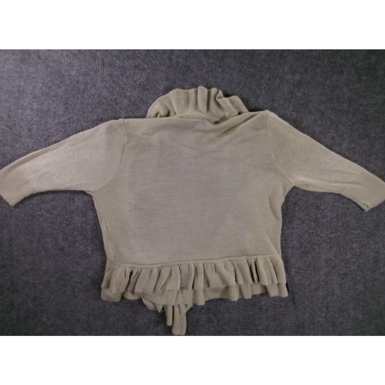 Vintage VINTAGE Its Our Time Cardigan Womens L Ruffled Open Front 3/4 Sleeve Beige Acrylic Size L / US 10 / IT 46 - 7 Thumbnail