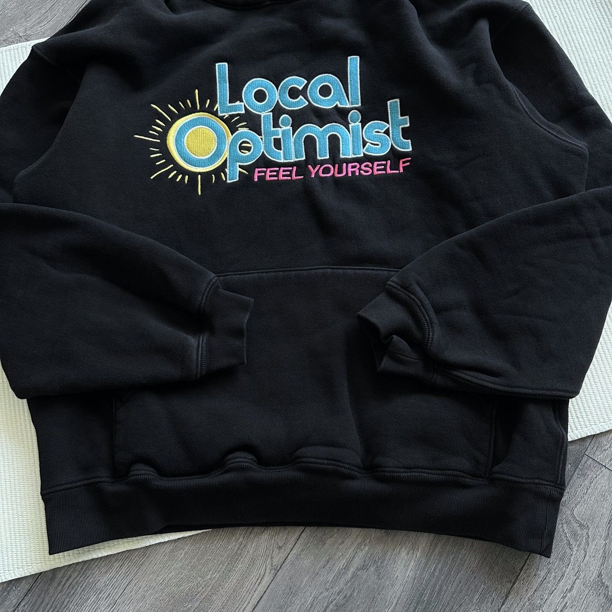 Madhappy Madhappy Local Optimist Heavy Cotton Oversized Black Hoodie Size US M / EU 48-50 / 2 - 2 Thumbnail