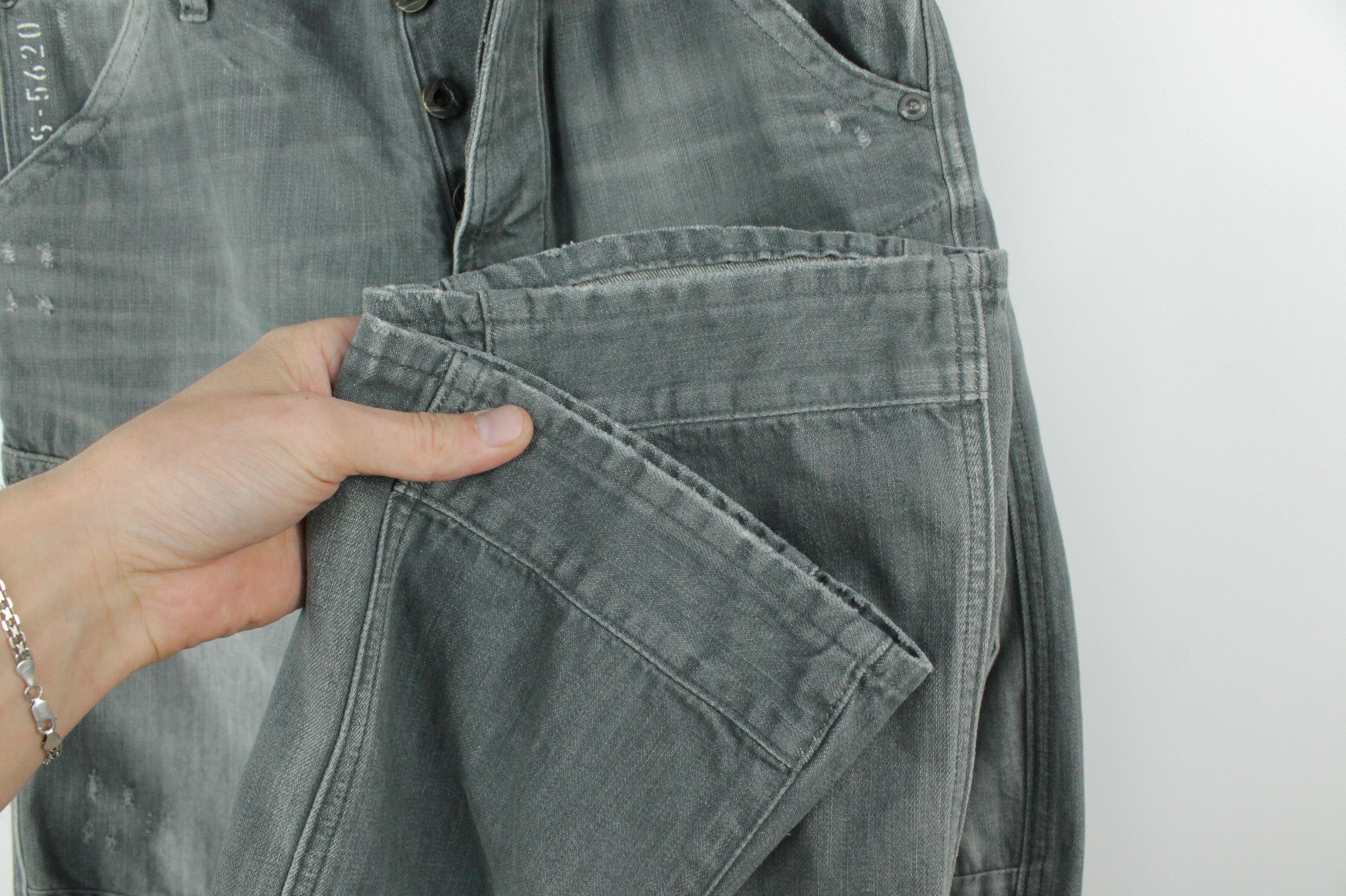 G-Star G-Star Raw Skiff 5620 3D Loose Gray Denim Baggy Jeans Size US 29 - 5 Thumbnail
