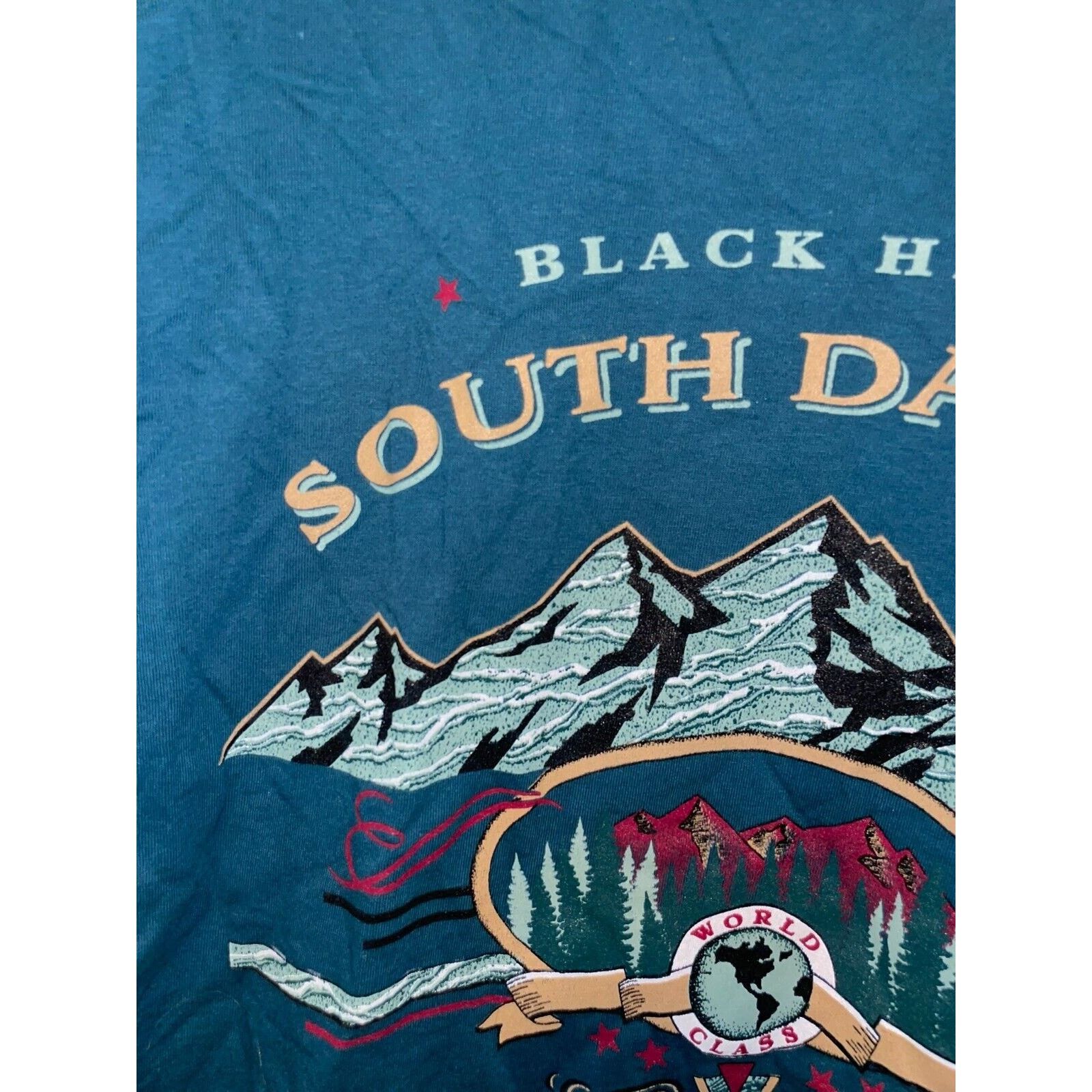 Jerzees Vintage South Dakota Shirt Black Hills Green Tee VTG 90s L Size US L / EU 52-54 / 3 - 3 Thumbnail