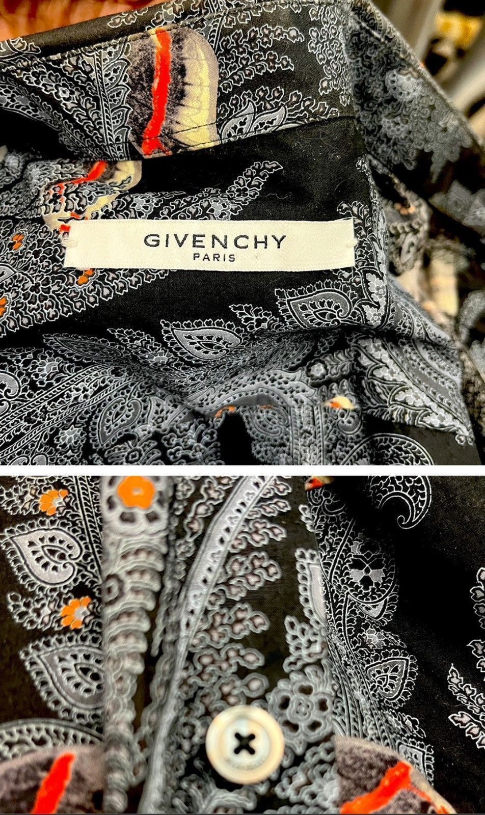 Givenchy Givenchy SS15 Koi Paisley Shirt w/ Orange Panel (Tisci) Size US M / EU 48-50 / 2 - 5 Thumbnail
