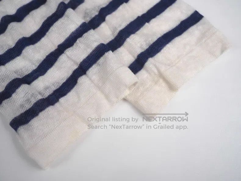 Loewe Loewe Blue and white striped linen knit long sleeves Size XS / US 0-2 / IT 36-38 - 6 Thumbnail