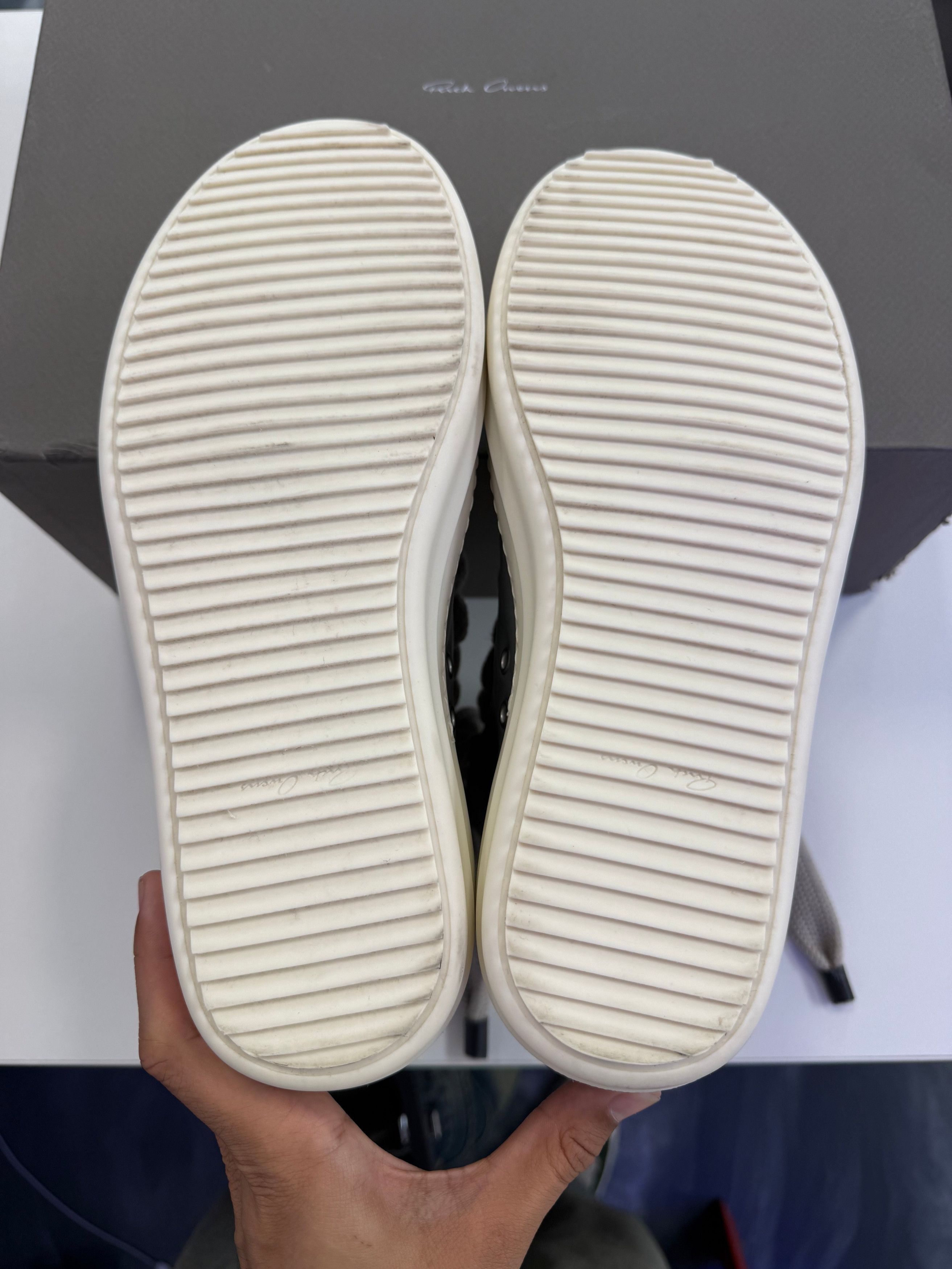 Rick Owens Gray Temple Jumbolace Sneakers Size US 9 / EU 42 - 10 Thumbnail