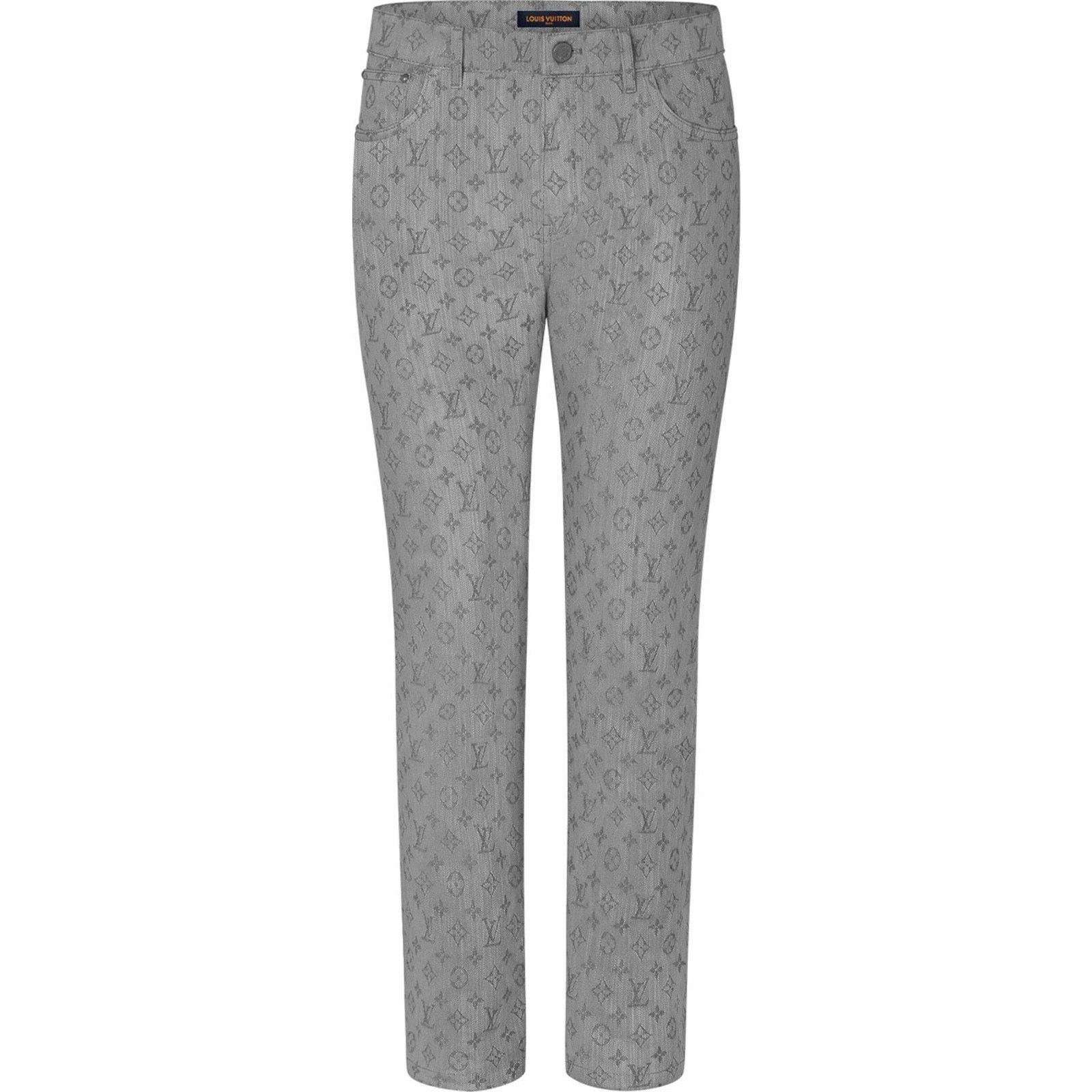 Louis Vuitton Louis Vuitton DL0 Monogram Slim Jeans All Over Logo Grey Size US 34 / EU 50 - 1 Thumbnail