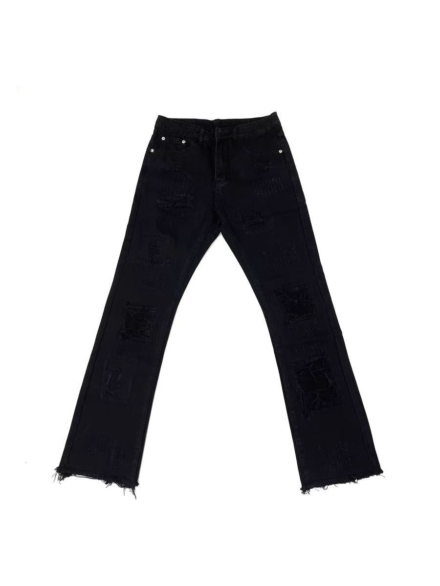 Designer × Jean × Vintage High Street Vintage Y2K Black Micro Flare Jeans Size US 32 / EU 48 - 1 Thumbnail
