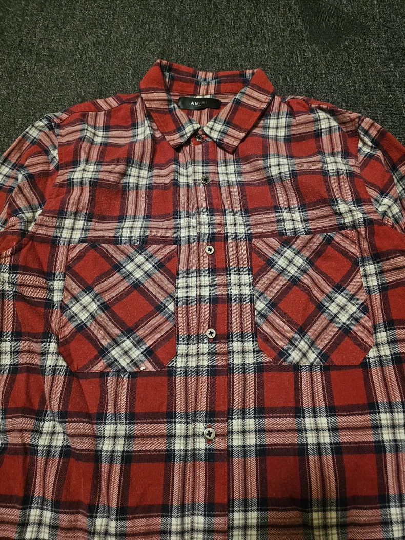 Amiri Amiri Red Plaid Shirt Size US L / EU 52-54 / 3 - 2 Thumbnail