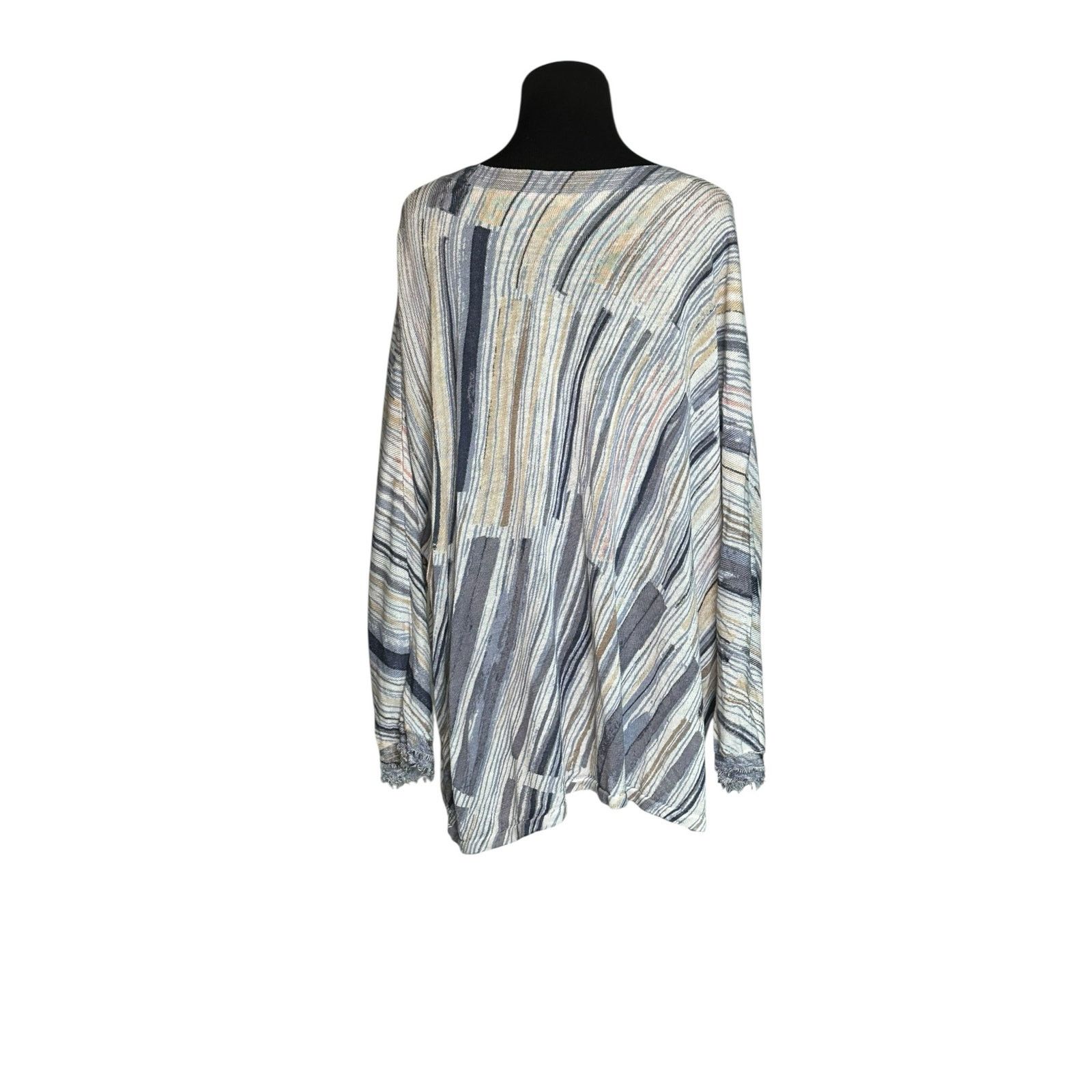 NIC+ZOE Nic + Zoe blue stripes lightweight tunic sweater size 3X Size 3XL / US 20-22 - 13 Thumbnail