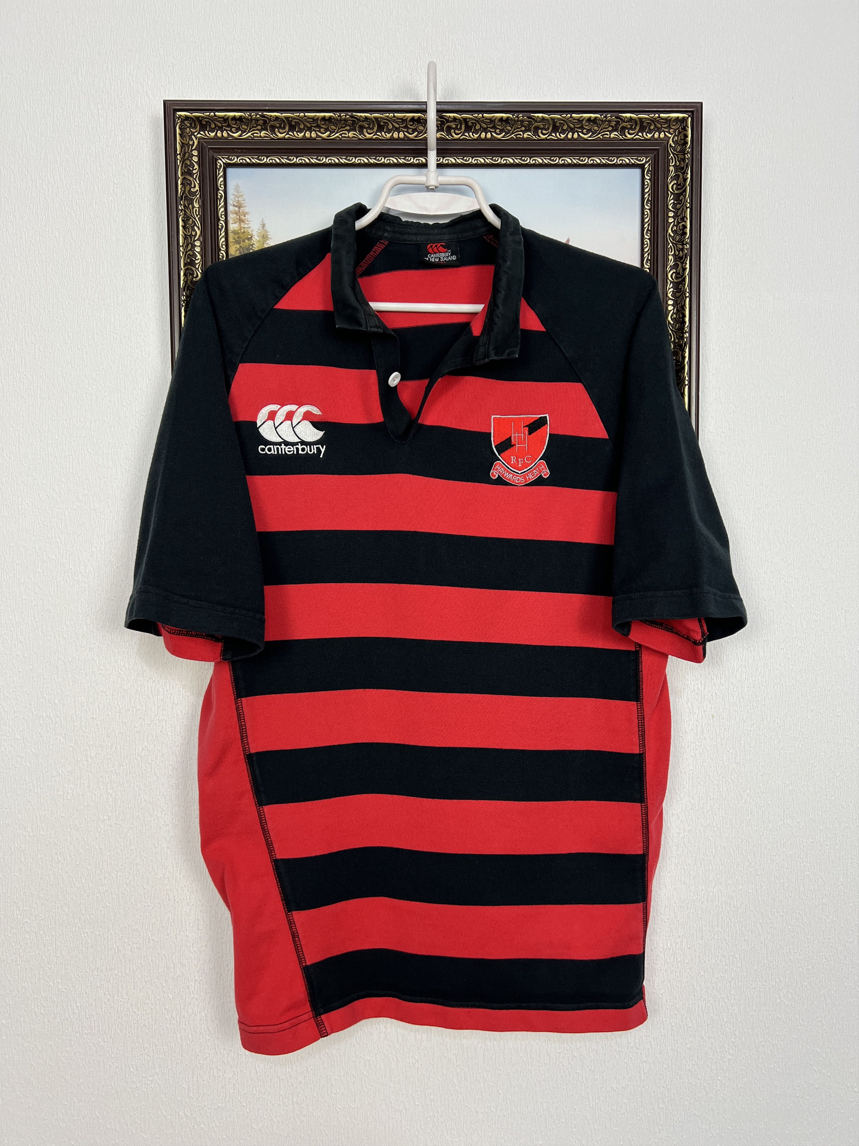Canterbury of New Zealand Vintage 90's Haywards Heath Match Worn Rugby Jersey Trikot Size US L / EU 52-54 / 3 - 1 Thumbnail