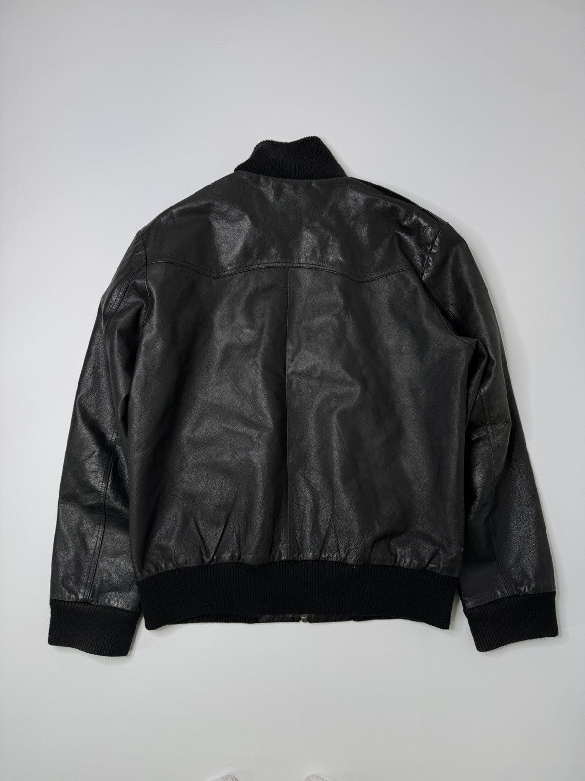 Vintage Vintage Black leather jacket avant garde japanese if6was9 Size US XL / EU 56 / 4 - 5 Thumbnail