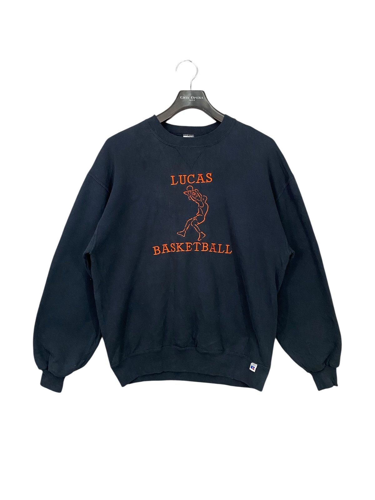 Russell Athletic Vintage 90s lucas basketball sweatshirt crewneck pullover Size US L / EU 52-54 / 3 - 1 Thumbnail