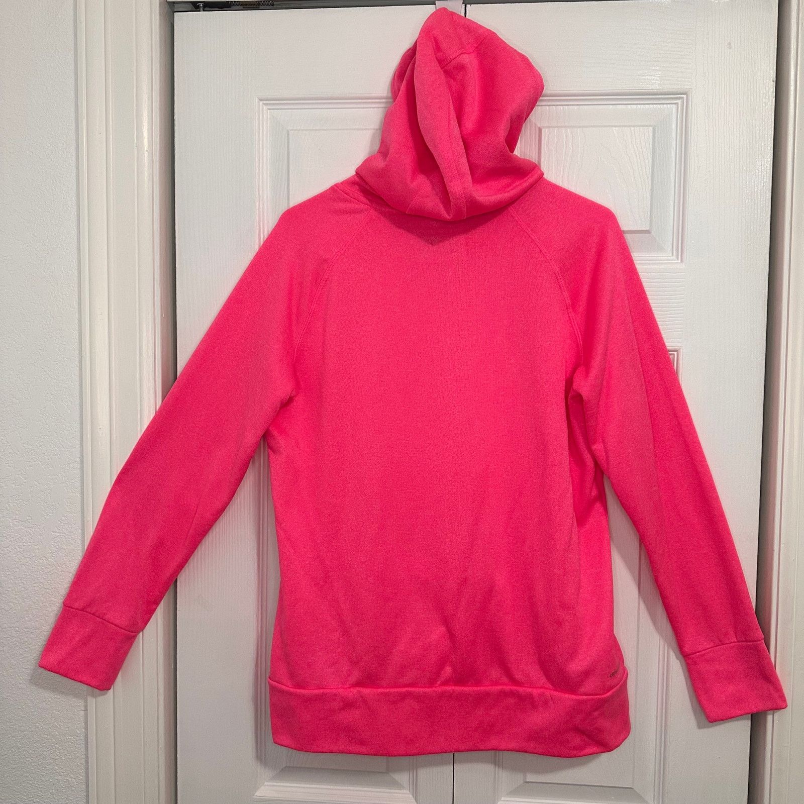 Adidas Adidas Pink Pullover Drawstring Hoodie Thumb Holes Women L Size L / US 10 / IT 46 - 2 Thumbnail