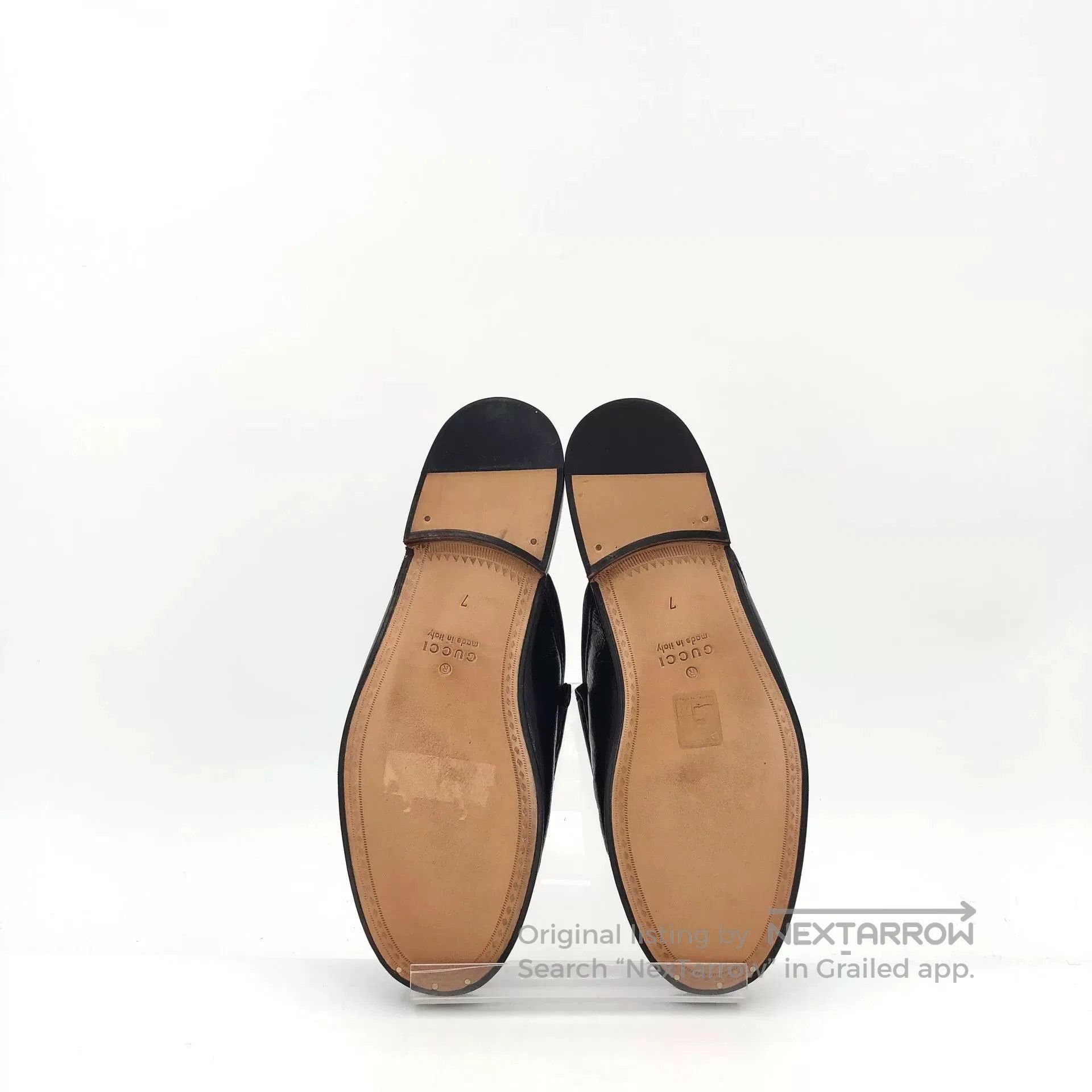Gucci Gucci Black Leather Horsebit Round-Toe Slippers. Size US 6 / IT 36 - 5 Thumbnail