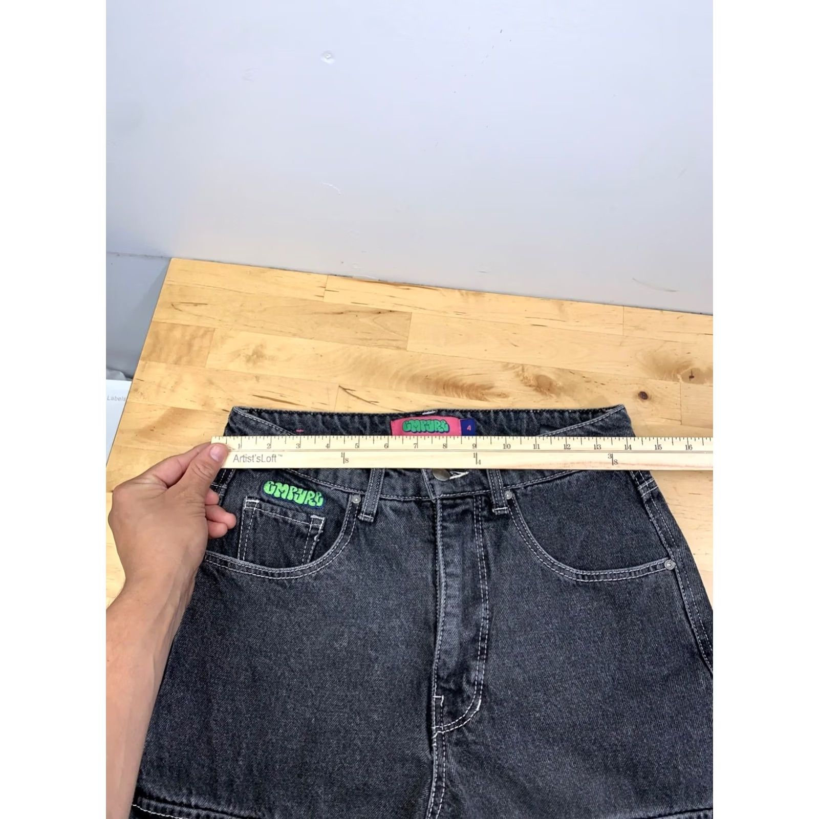 Empyre Empyre Denim Convertible Cargo Jeans Women 4 Black Faded Skate Streetwear 13240 Size 27" / US 4 / IT 40 - 6 Thumbnail
