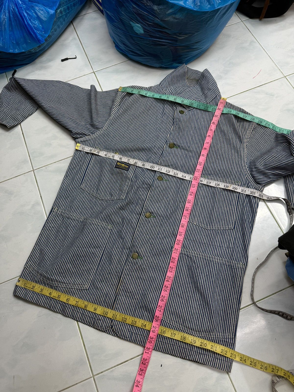 Oshkosh 💥🔥💥ARCHIVE VTG 70’s OSHKOSH HICKORY BLUE CHORE JACKET Size US M / EU 48-50 / 2 - 16 Thumbnail