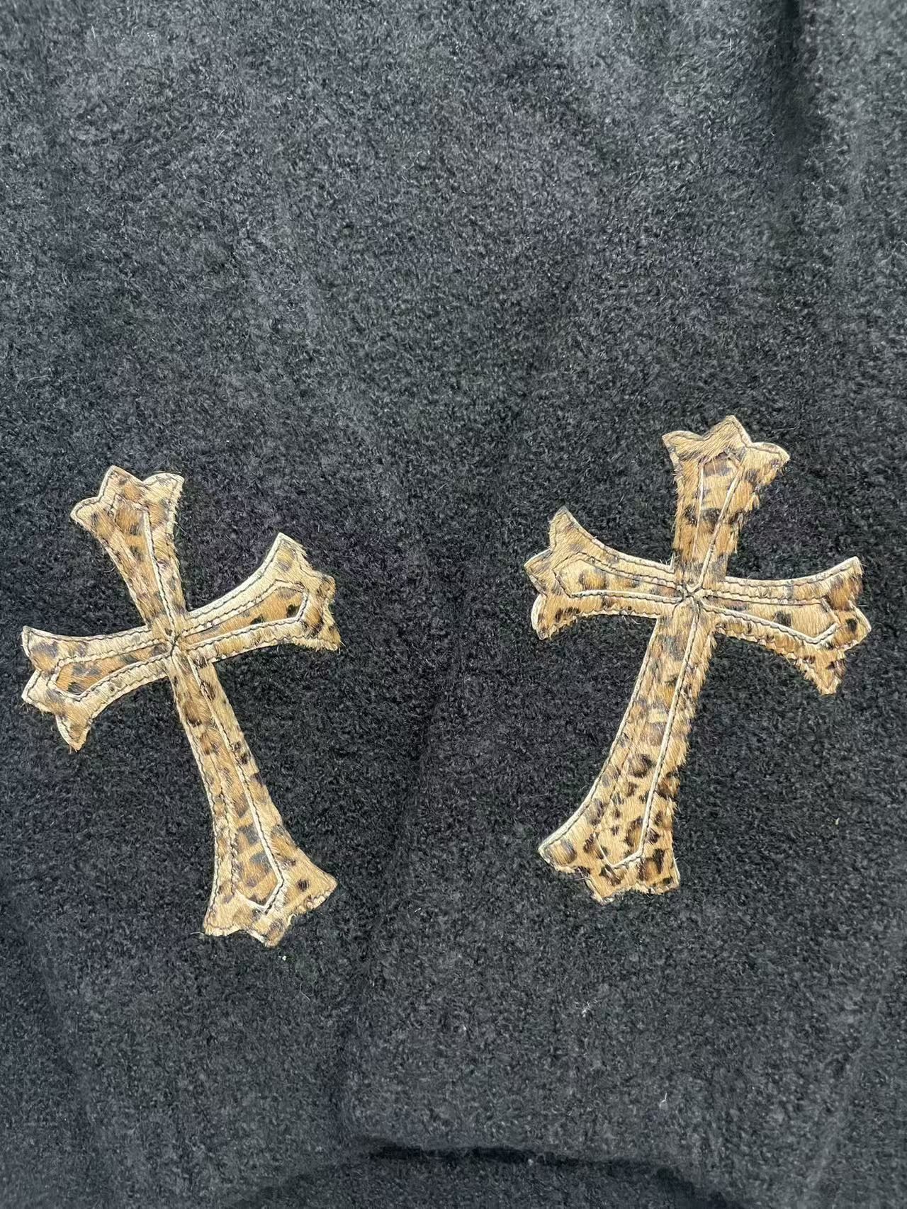 Chrome Hearts Chrome Hearts Leopard Pattern Cross Patch Cashmere Sweater Size XS / US 0-2 / IT 36-38 - 5 Thumbnail