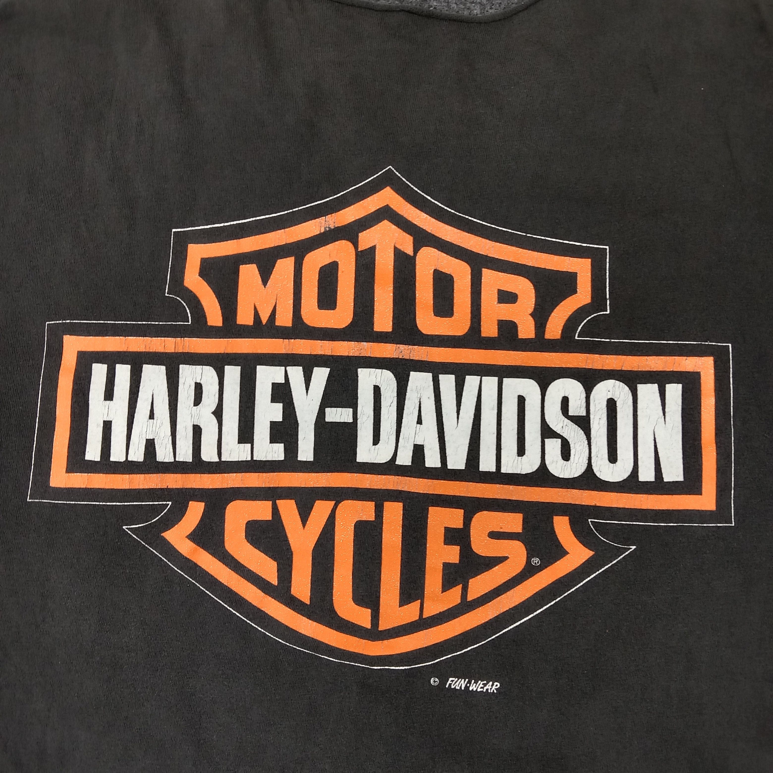 Harley Davidson × Vintage × Warner Bros Vintage 90's Harley Davidson X Warner Bros Distressed Tshirt Size US L / EU 52-54 / 3 - 7 Thumbnail