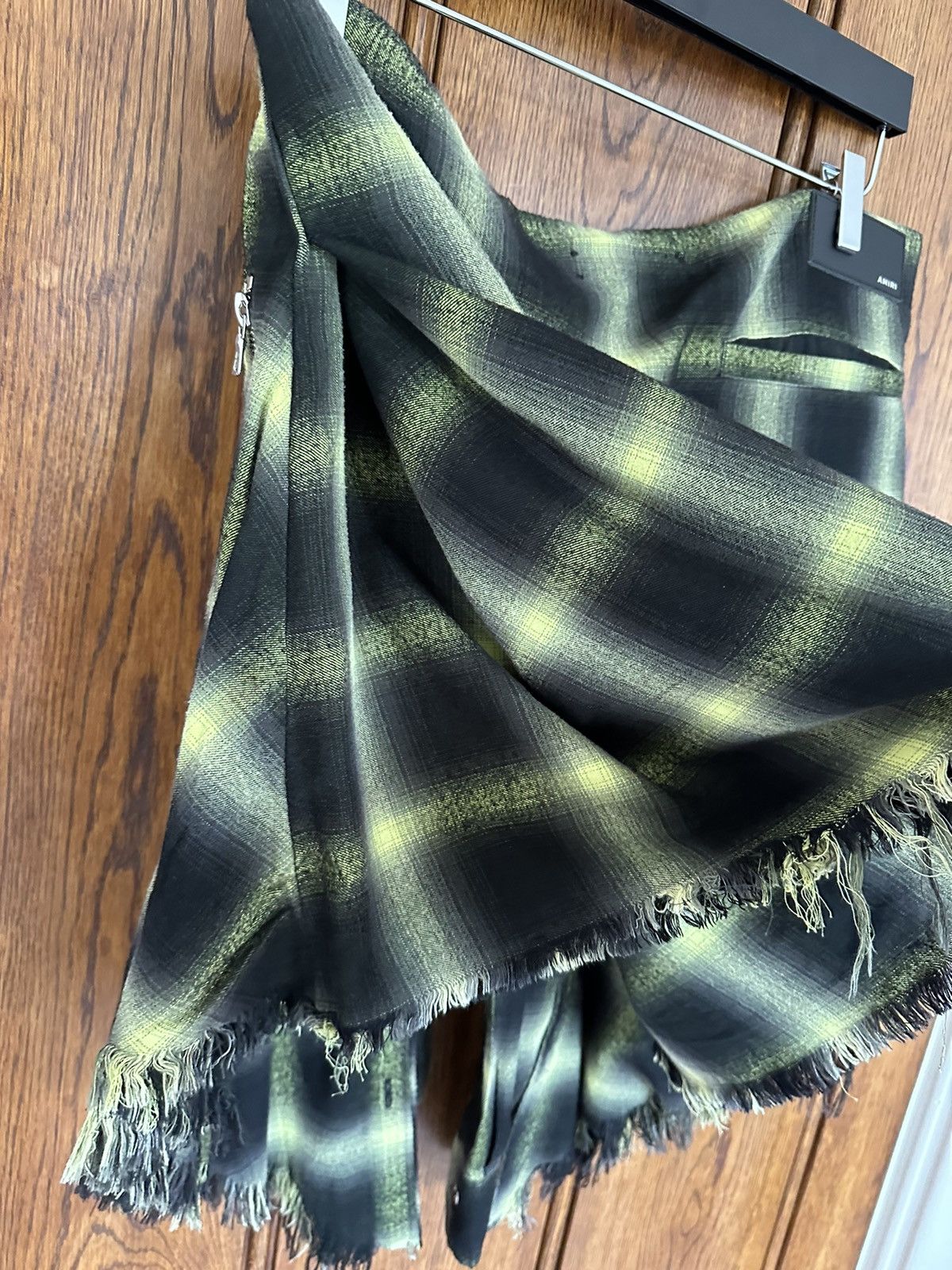 Amiri SS19 Amiri raw hem flannel waist wrap shirt Size ONE SIZE - 23 Thumbnail