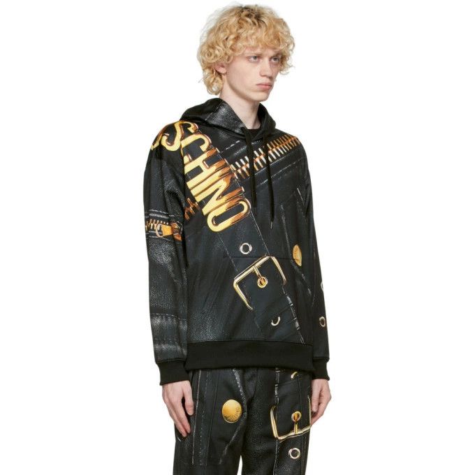 Moschino o1y0225 Logo Hoodie in Black/Gold Size US S / EU 44-46 / 1 - 2 Thumbnail