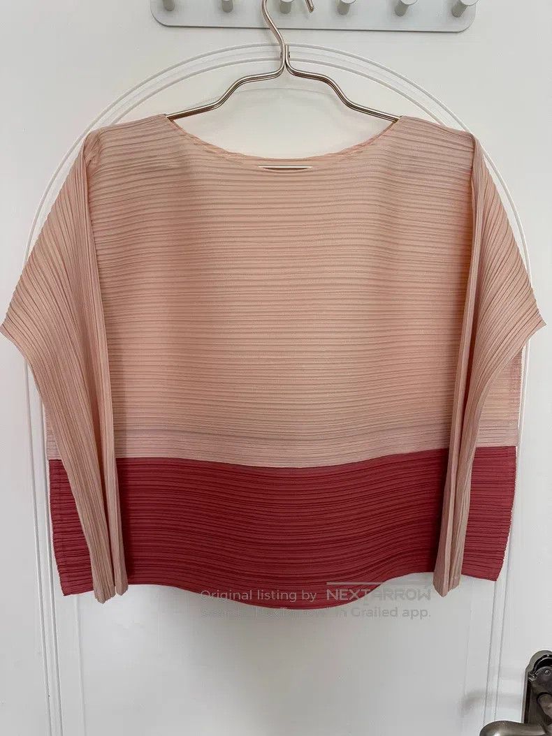 Issey Miyake Issey Miyake Color-Block Striped Pleated Top Size XXL / US 16-18 / IT 52-54 - 1 Thumbnail