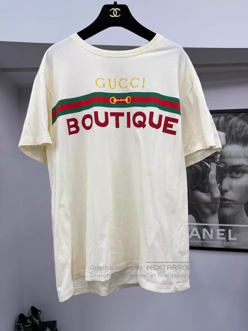 Gucci Gucci White letter short-sleeved T-shirt Size S / US 4 / IT 40 - 1 Thumbnail