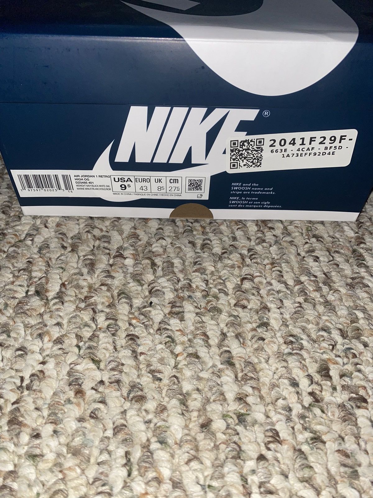 Jordan Brand × Nike Jordan 1 Retro High Og Midnight Navy Size US 9.5 / EU 42-43 - 6 Thumbnail
