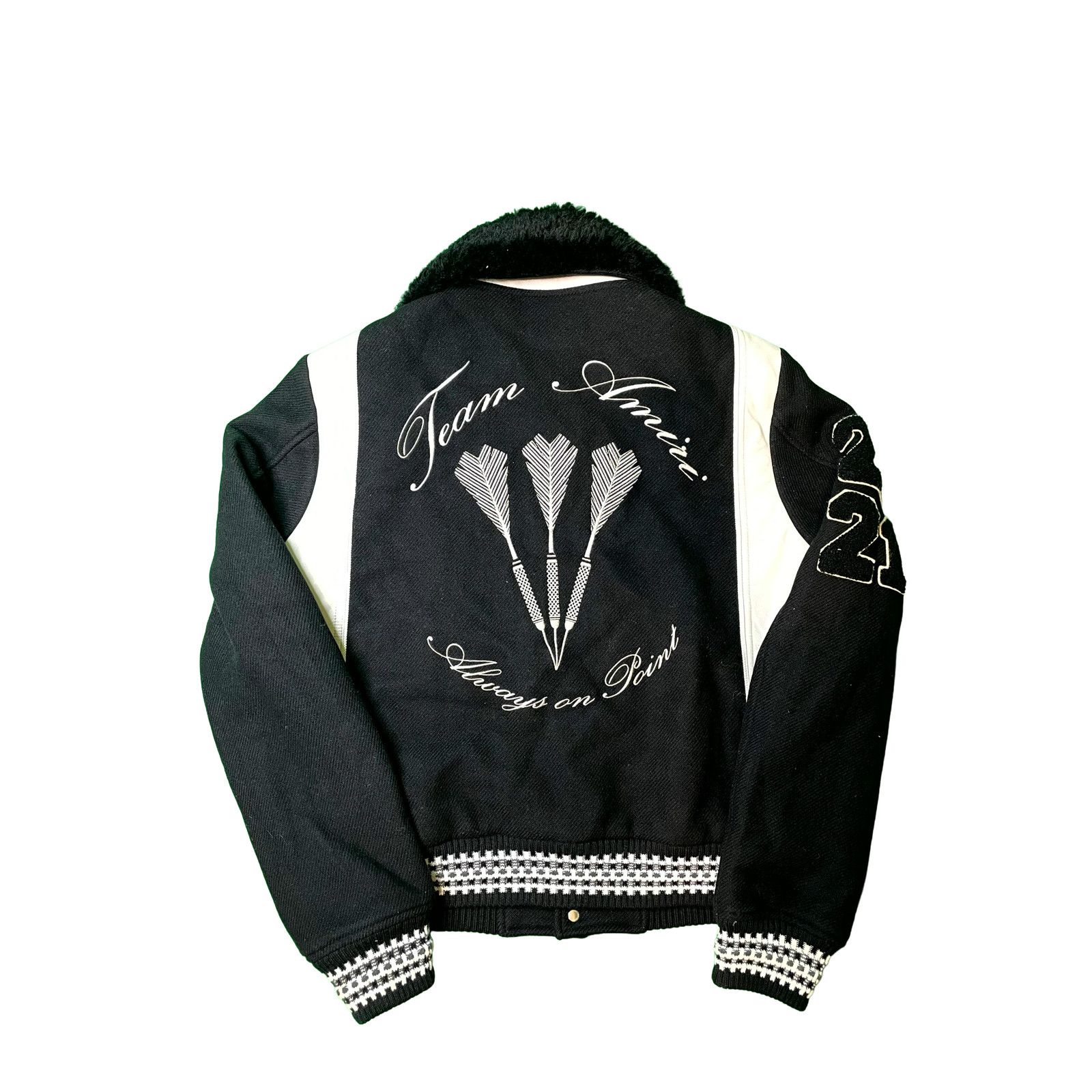 Amiri Amiri Team Varsity Black Jacket (Removable Shearling) Size US M / EU 48-50 / 2 - 2 Thumbnail