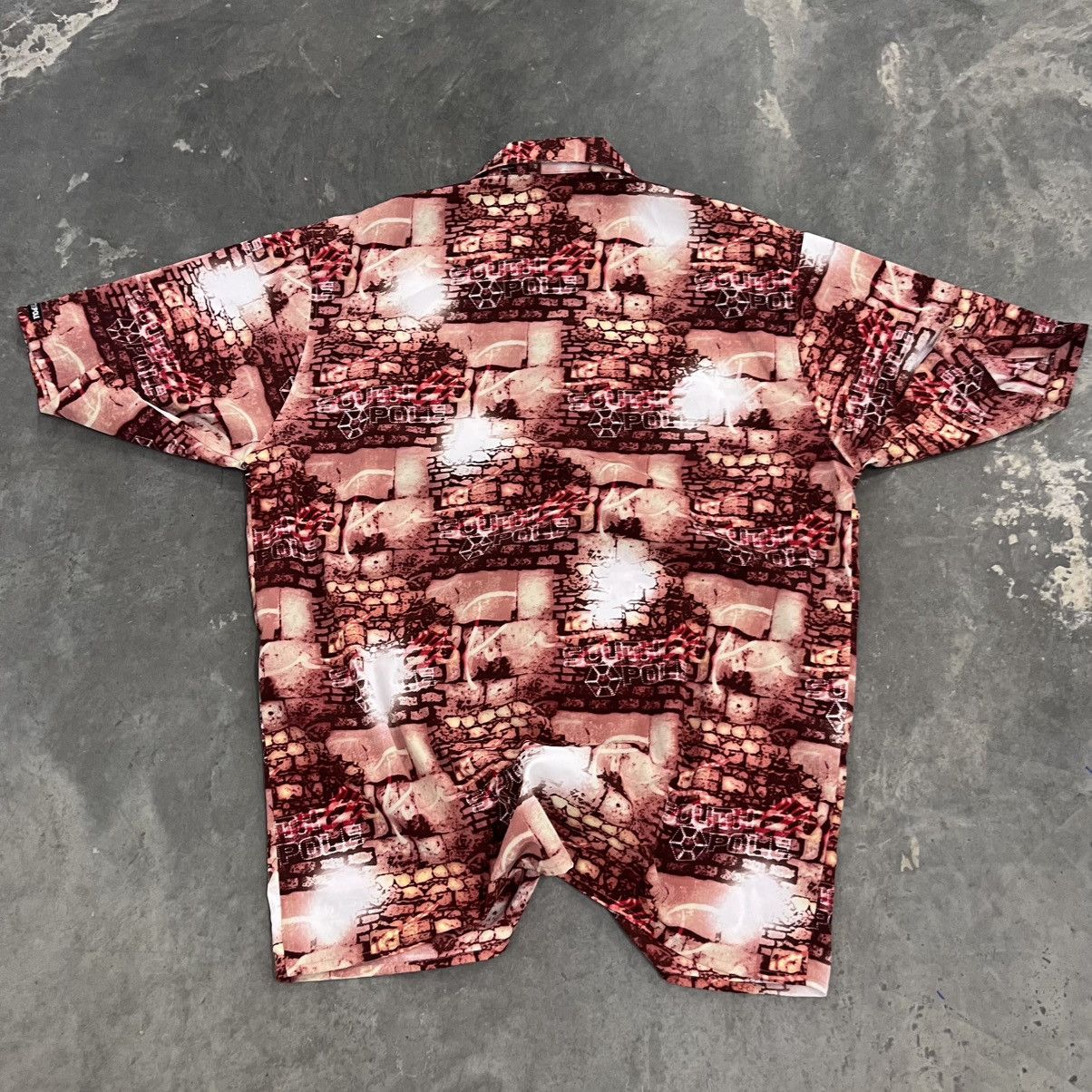 Southpole × Vintage Y2K SouthPole Brick Wall Hawaiian Skater shirt button up XXL Size US XXL / EU 58 / 5 - 7 Thumbnail